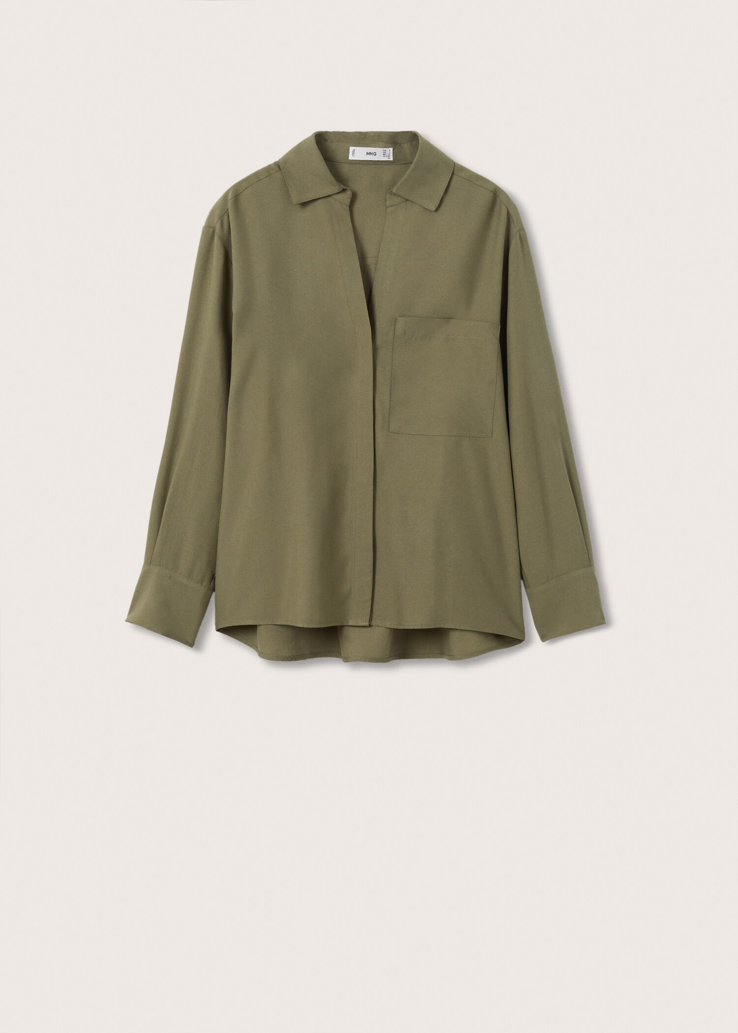 Oversized lyocell blouse - Artikel zonder model