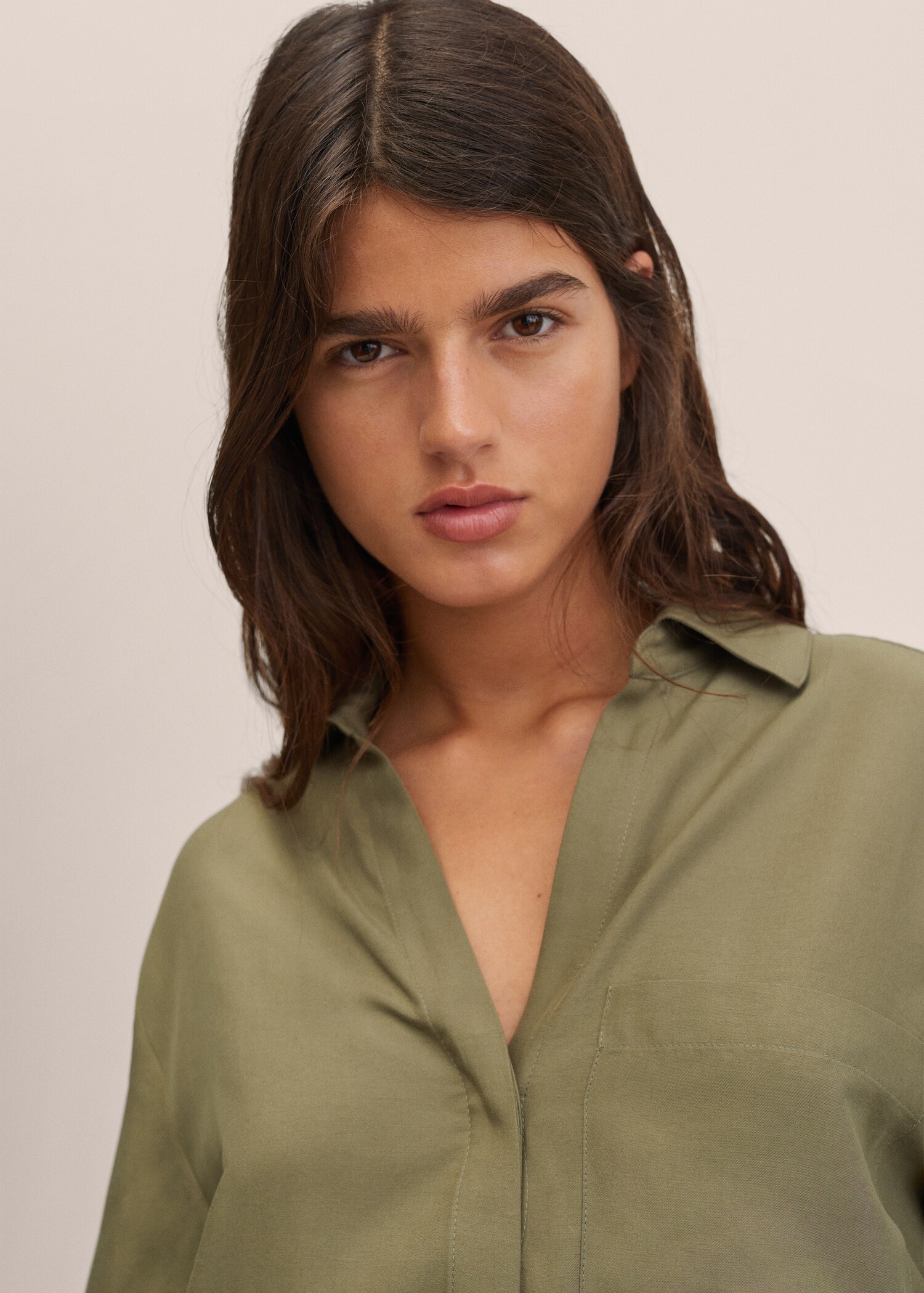 Oversized lyocell blouse - Detail van het artikel 2