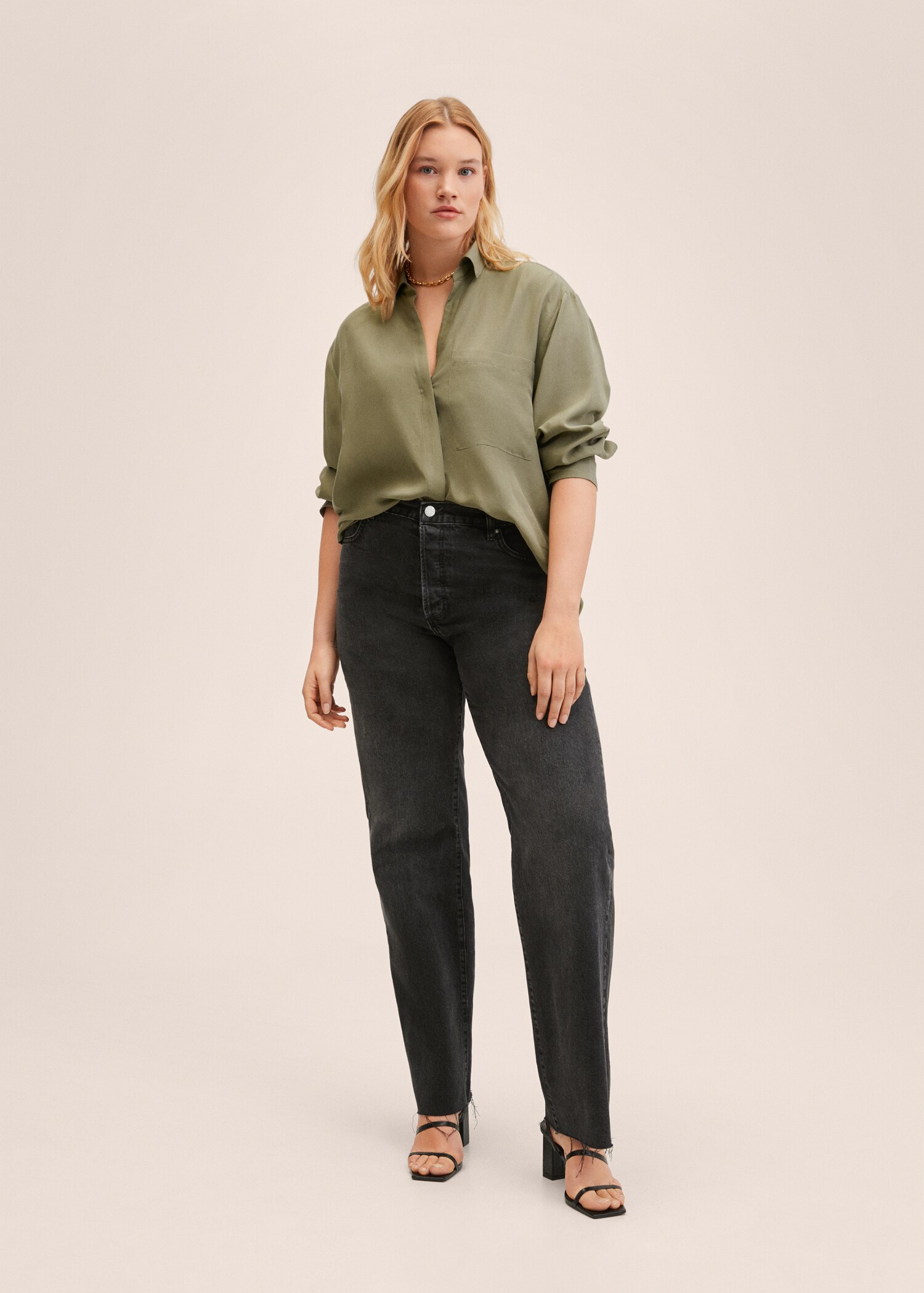 Oversized lyocell blouse - Detail van het artikel 3
