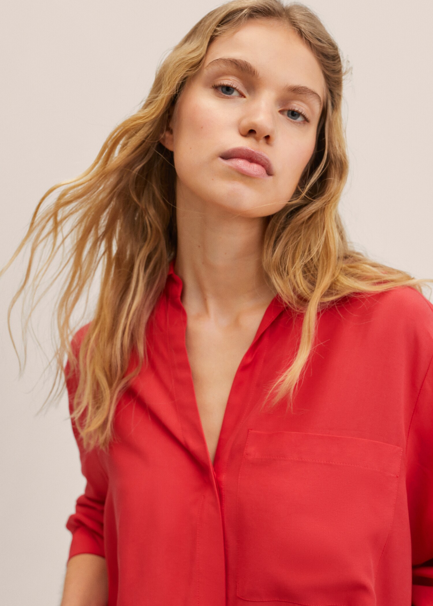 Oversized lyocell blouse - Detail van het artikel 1