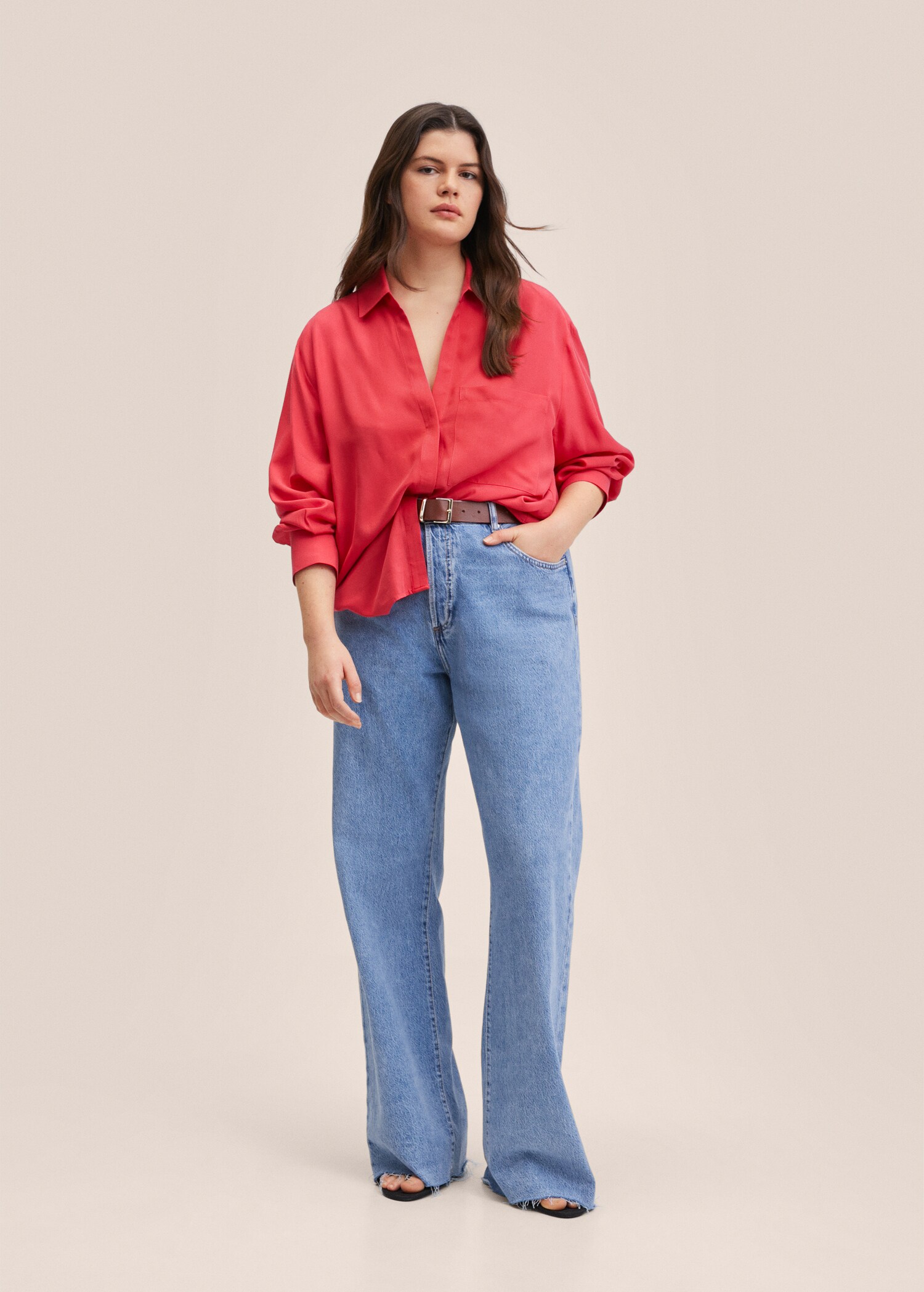 Oversized lyocell blouse - Detail van het artikel 3
