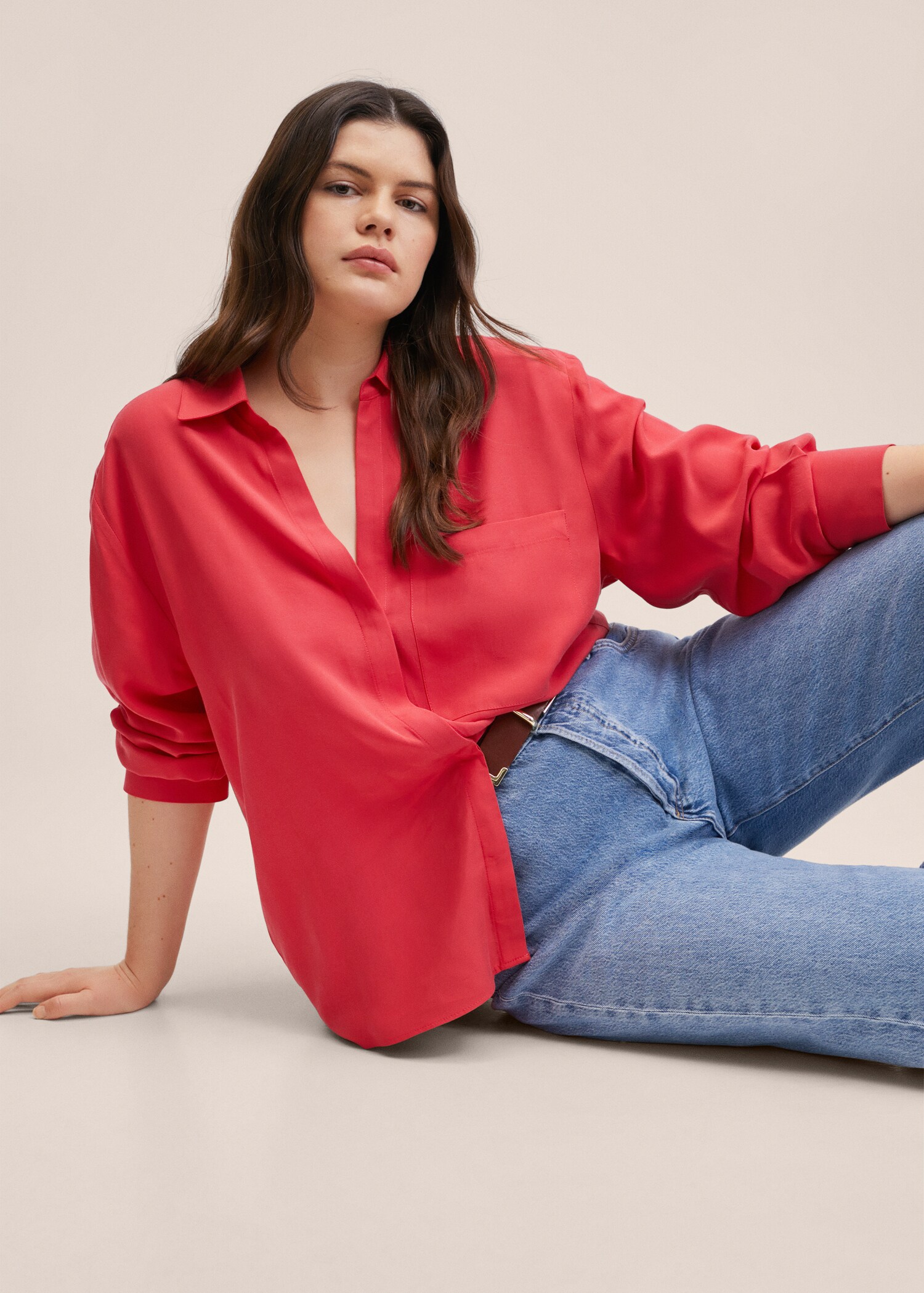 Oversized lyocell blouse - Detail van het artikel 4
