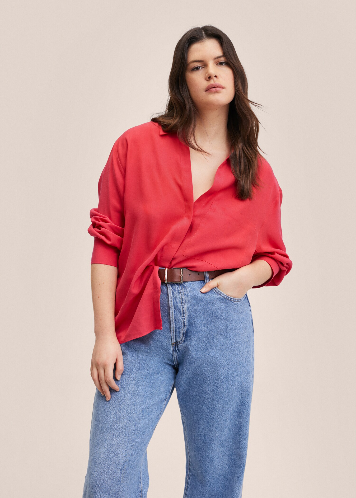 Oversized lyocell blouse - Detail van het artikel 5