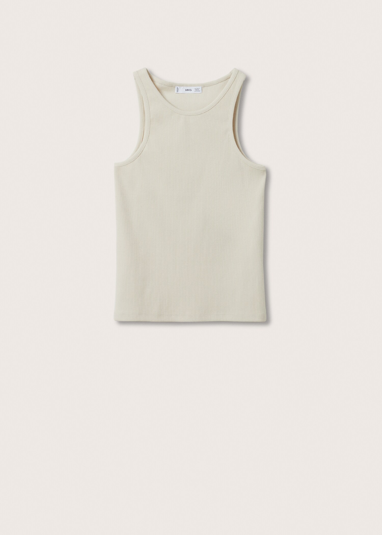 Ribbed cotton-blend top - Article without model