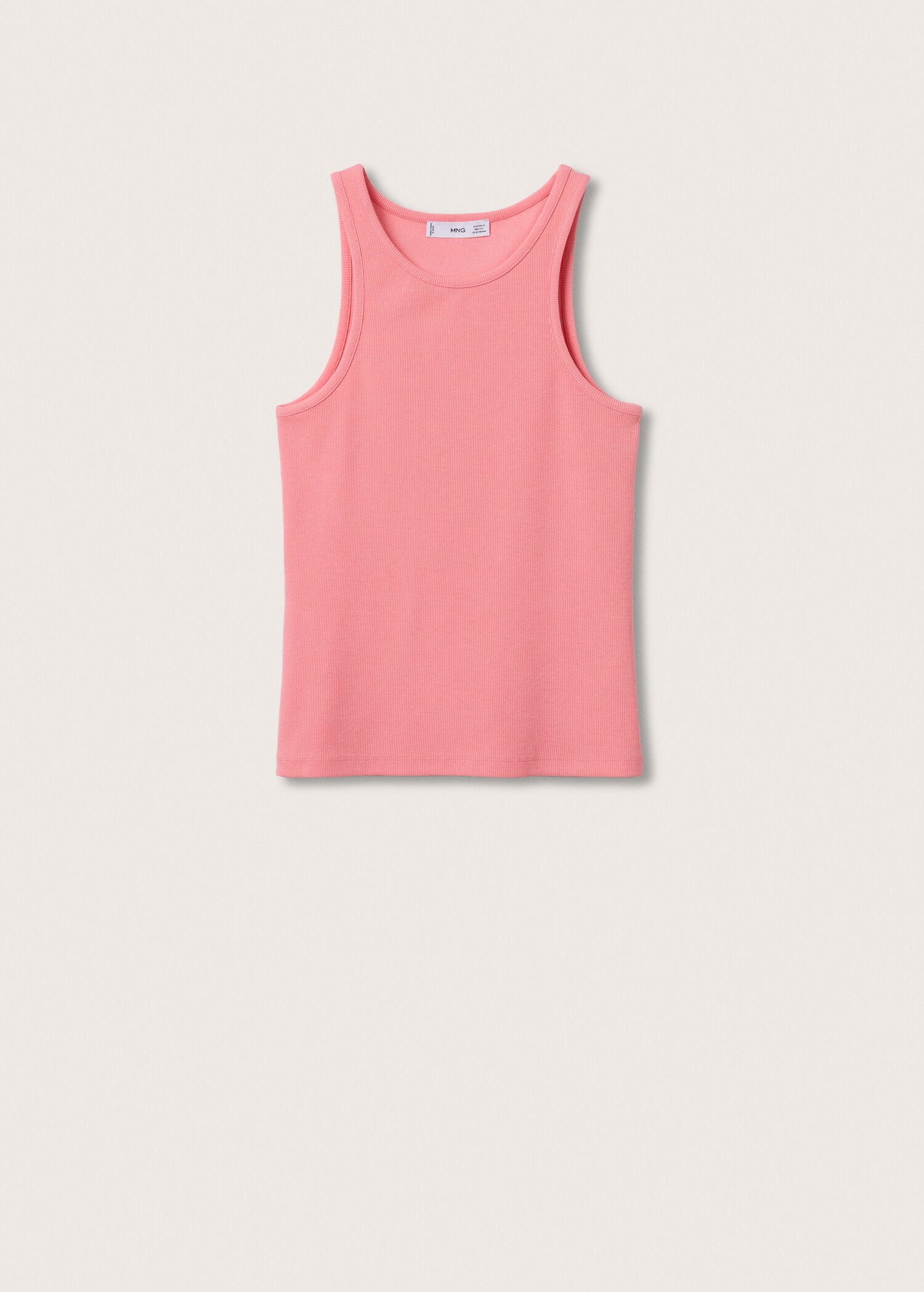Ribbed cotton-blend top - Article without model
