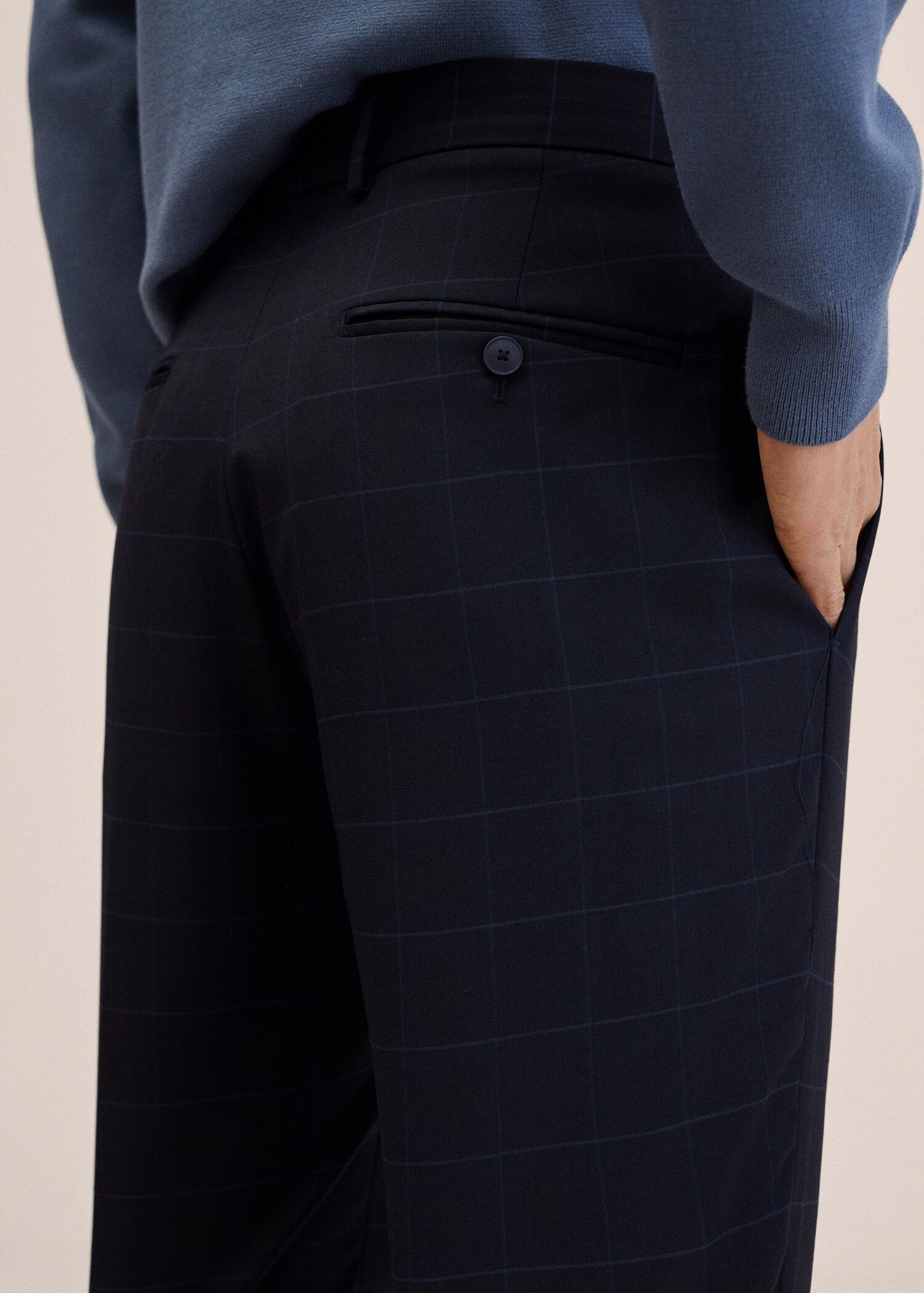 Pantalón traje slim fit lana virgen - Detalle del artículo 3
