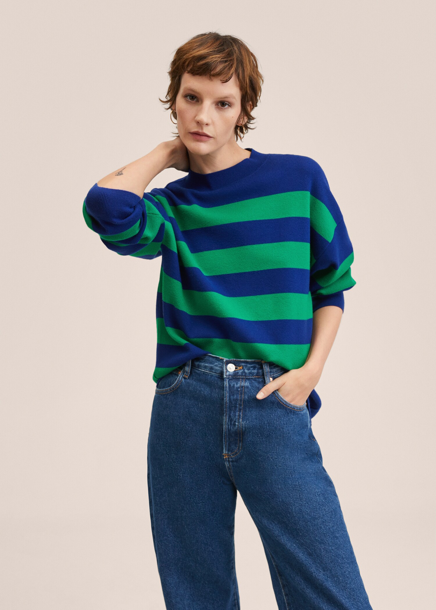 Pull-over maille oversize - Plan moyen