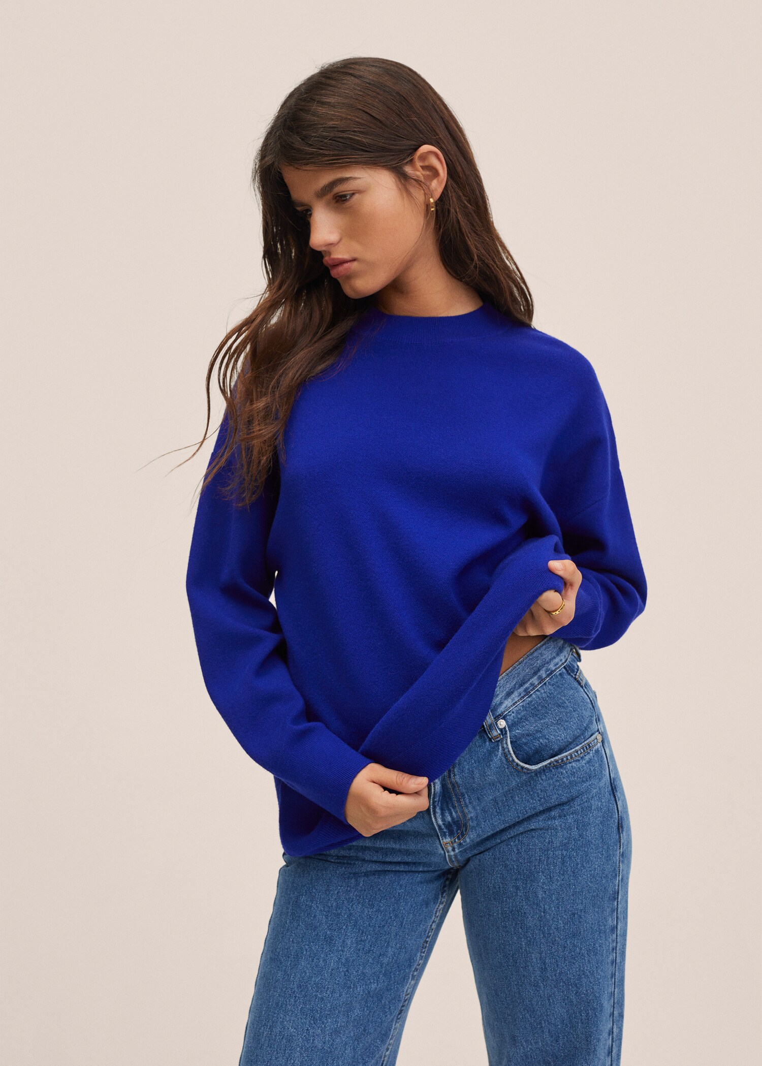 Pull-over maille oversize - Plan moyen