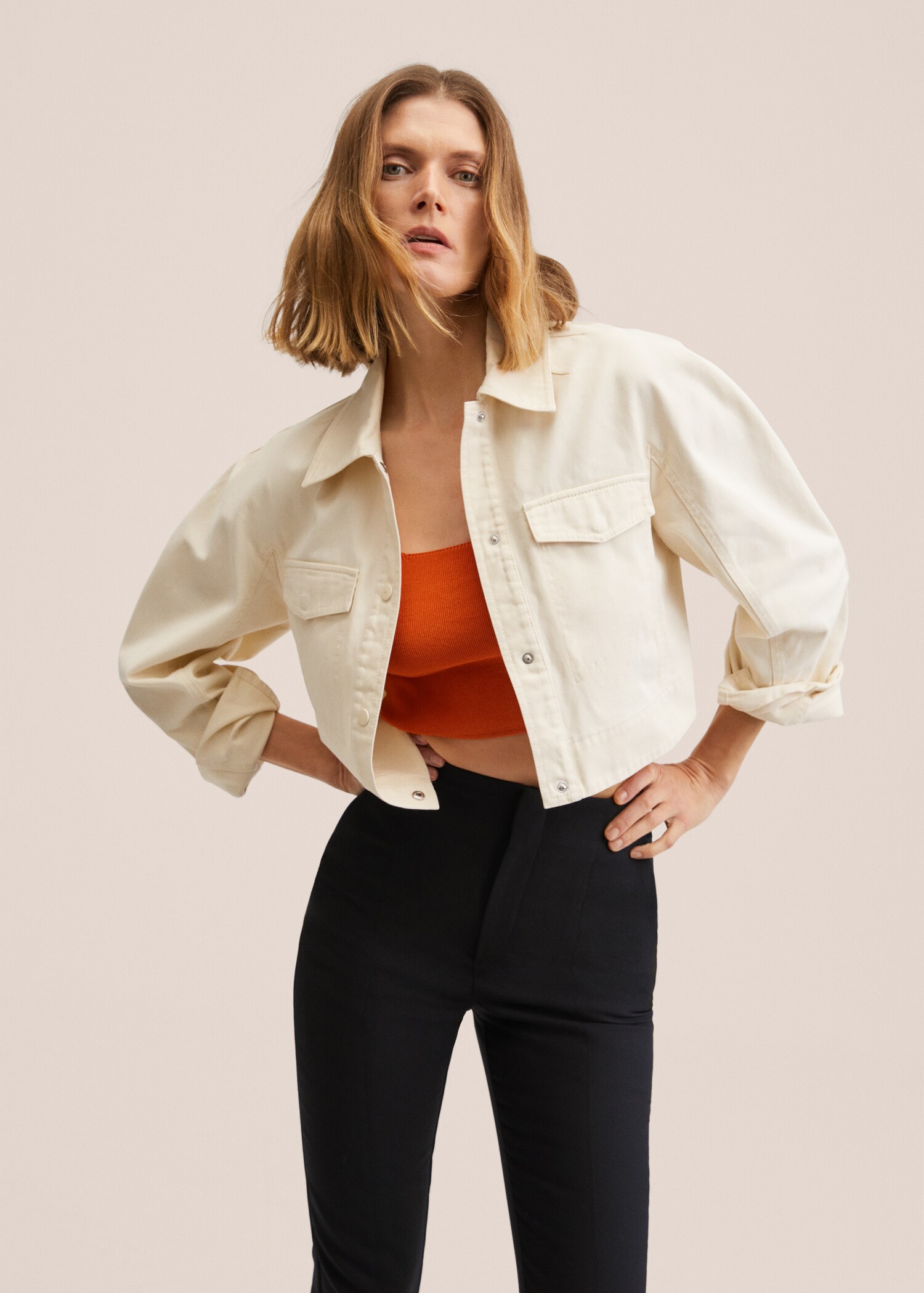Skinny pants with side slit - Details of the article 1