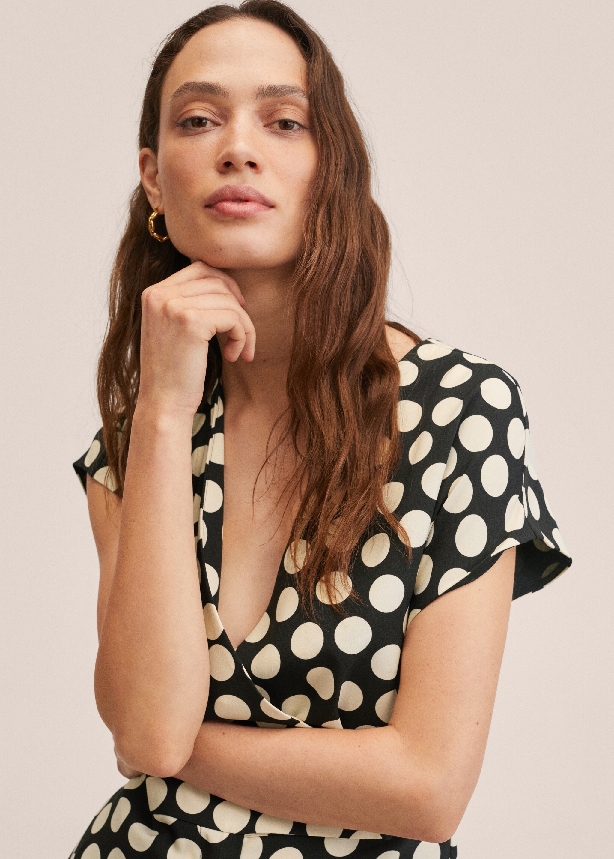 Polka-dot print jumpsuit - Details of the article 1