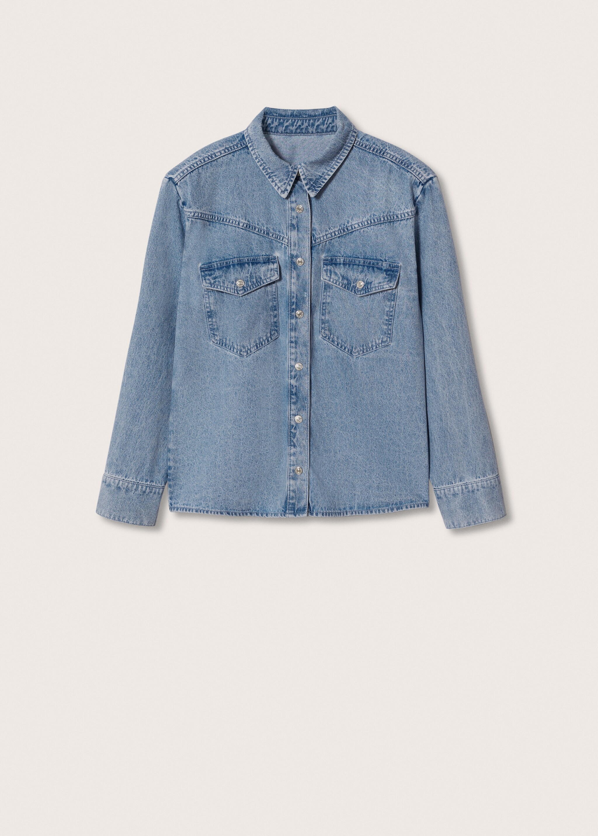 Denim shirt with shoulder pads - Article without model