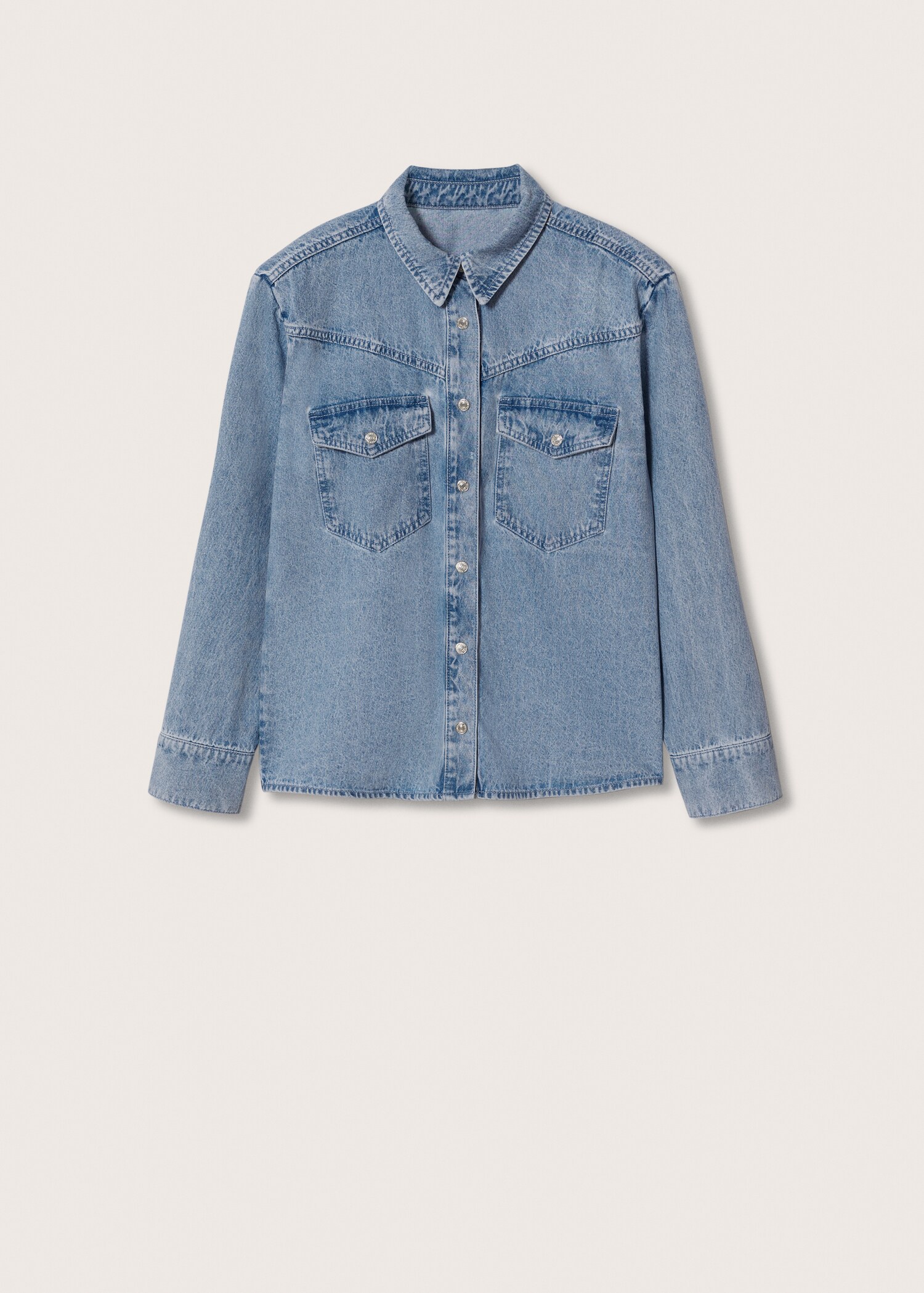 Denim shirt with shoulder pads - Article without model