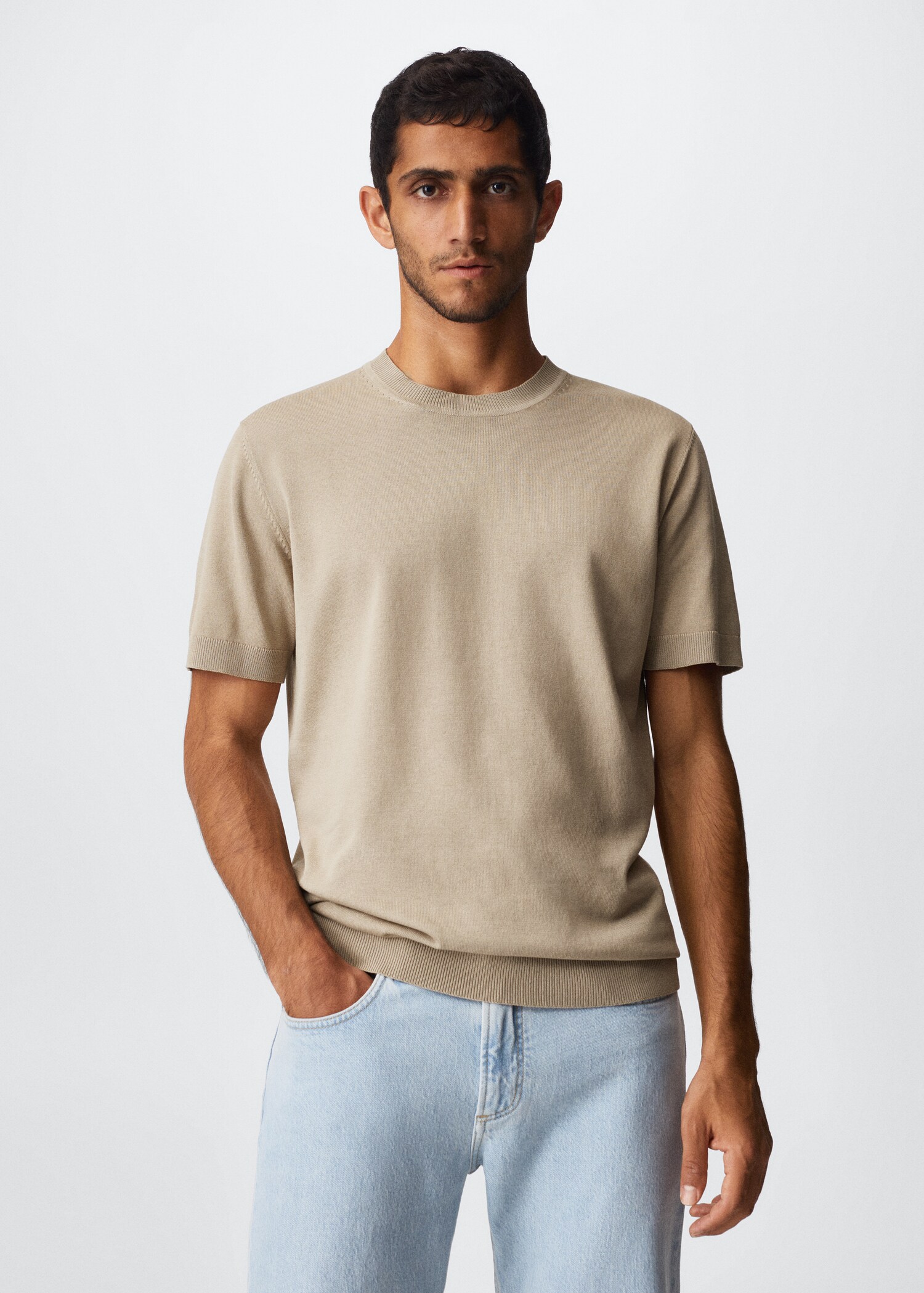 Strickshirt aus Baumwolle - Mittlere Ansicht