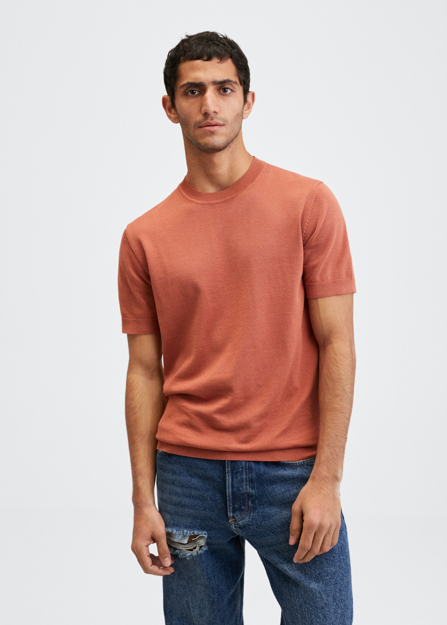 Strickshirt aus Baumwolle - Mittlere Ansicht