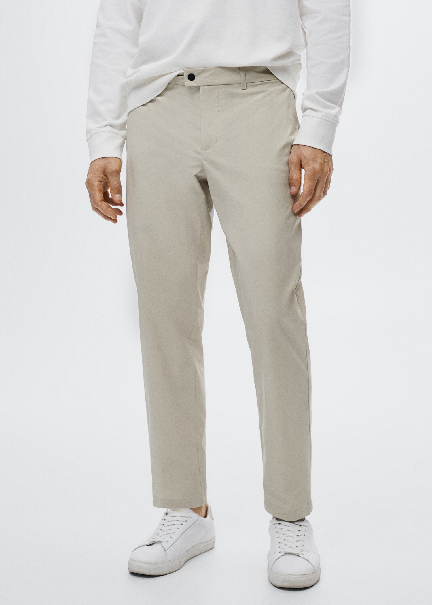 Knitterfreie Slim Fit-Hose - Mittlere Ansicht