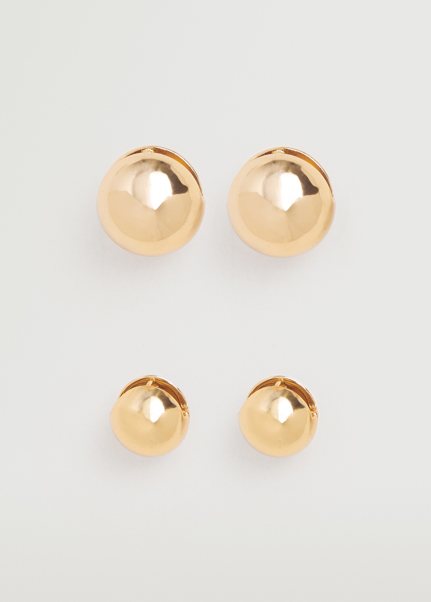 Metallic ball earrings - Article without model