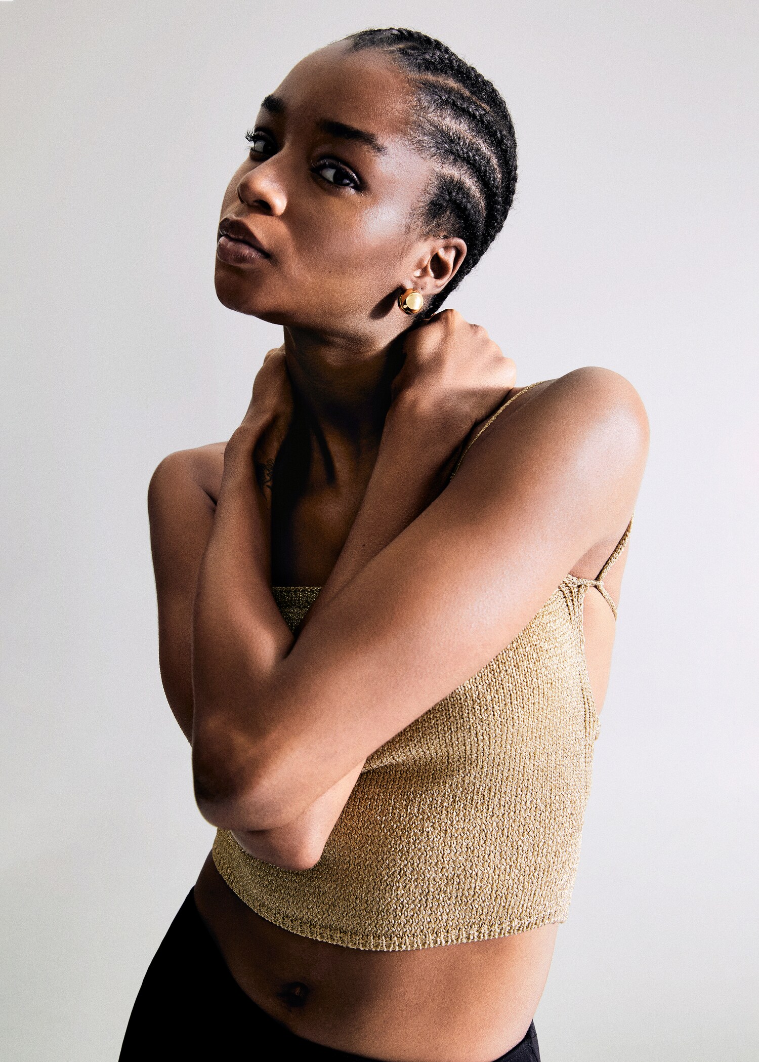 Metallic ball earrings - Details of the article 9
