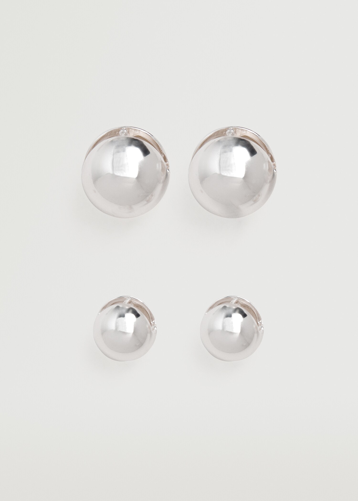 Metallic ball earrings - Article without model