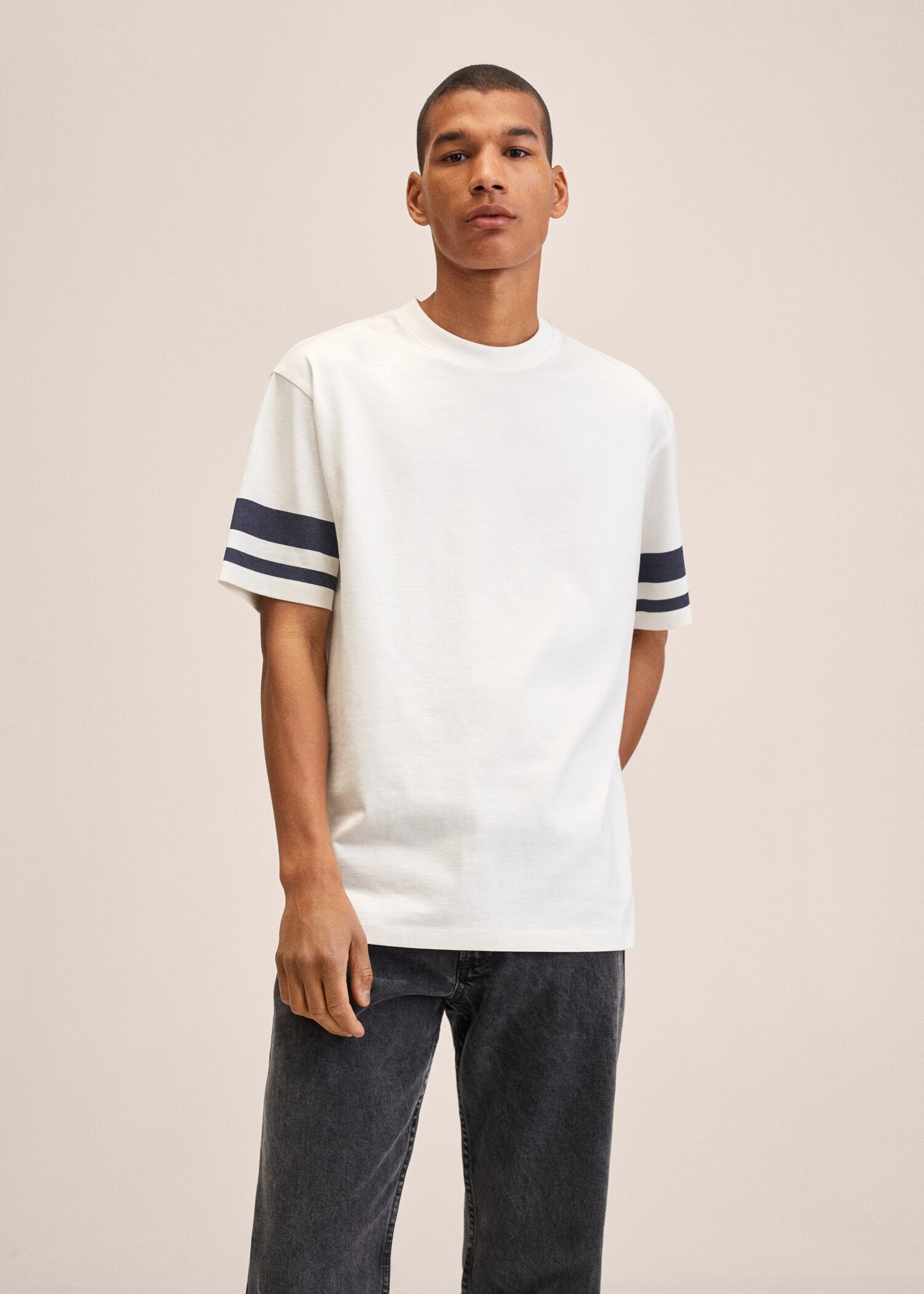 Cotton varsity t-shirt - Medium plane