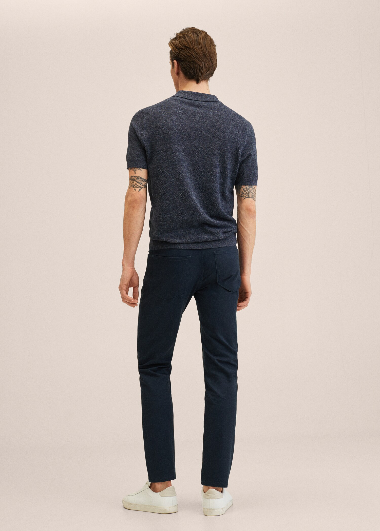 Keprové kalhoty džínového stylu slim fit - Detail zboží 3