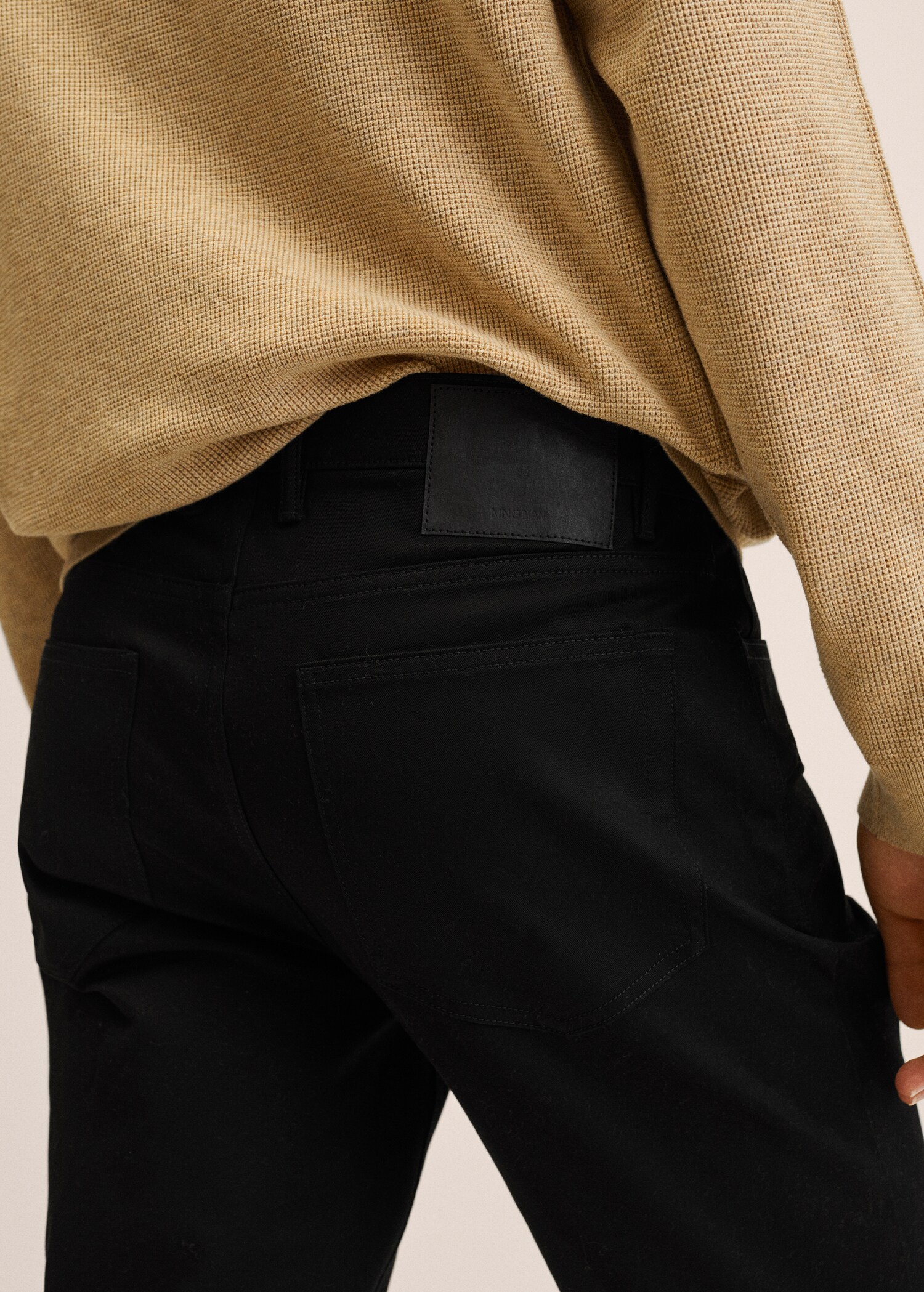 Keprové kalhoty džínového stylu slim fit - Detail zboží 3