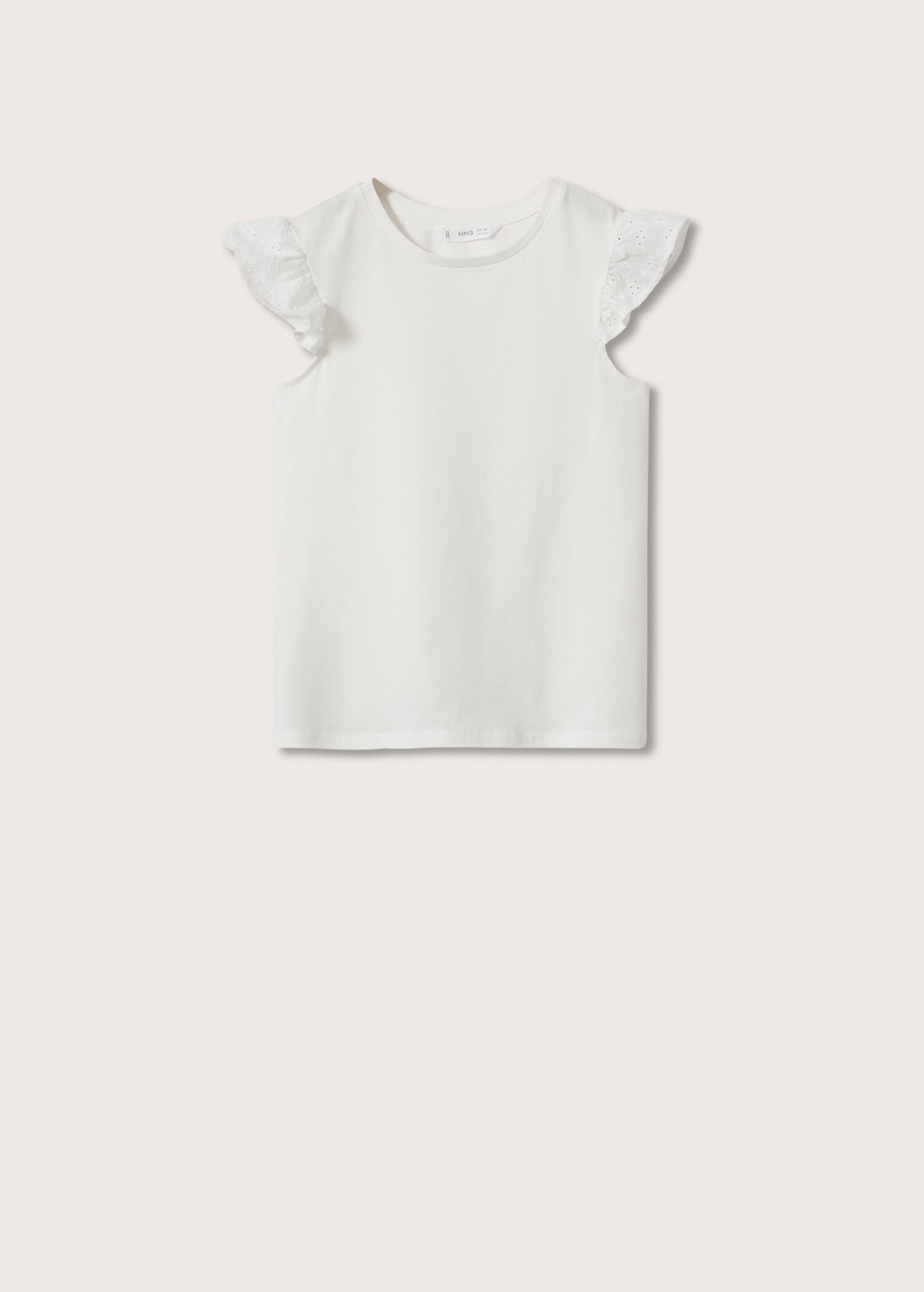T-Shirt mit bestickten Volants - Artikel ohne Model