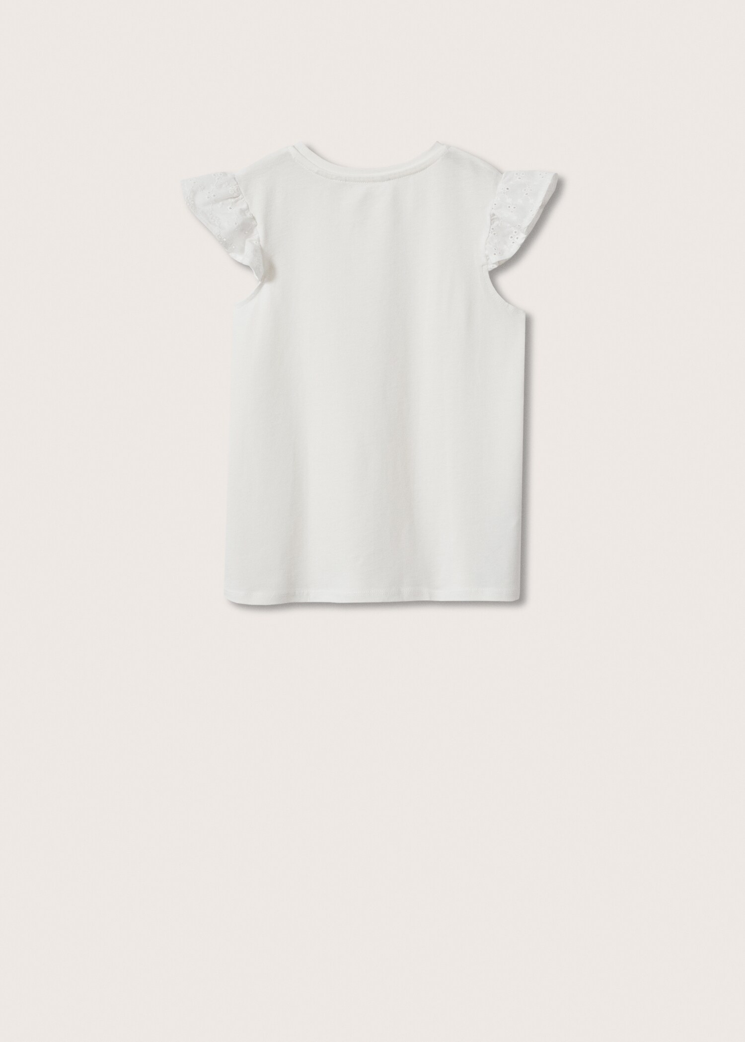 T-Shirt mit bestickten Volants - Rückseite des Artikels