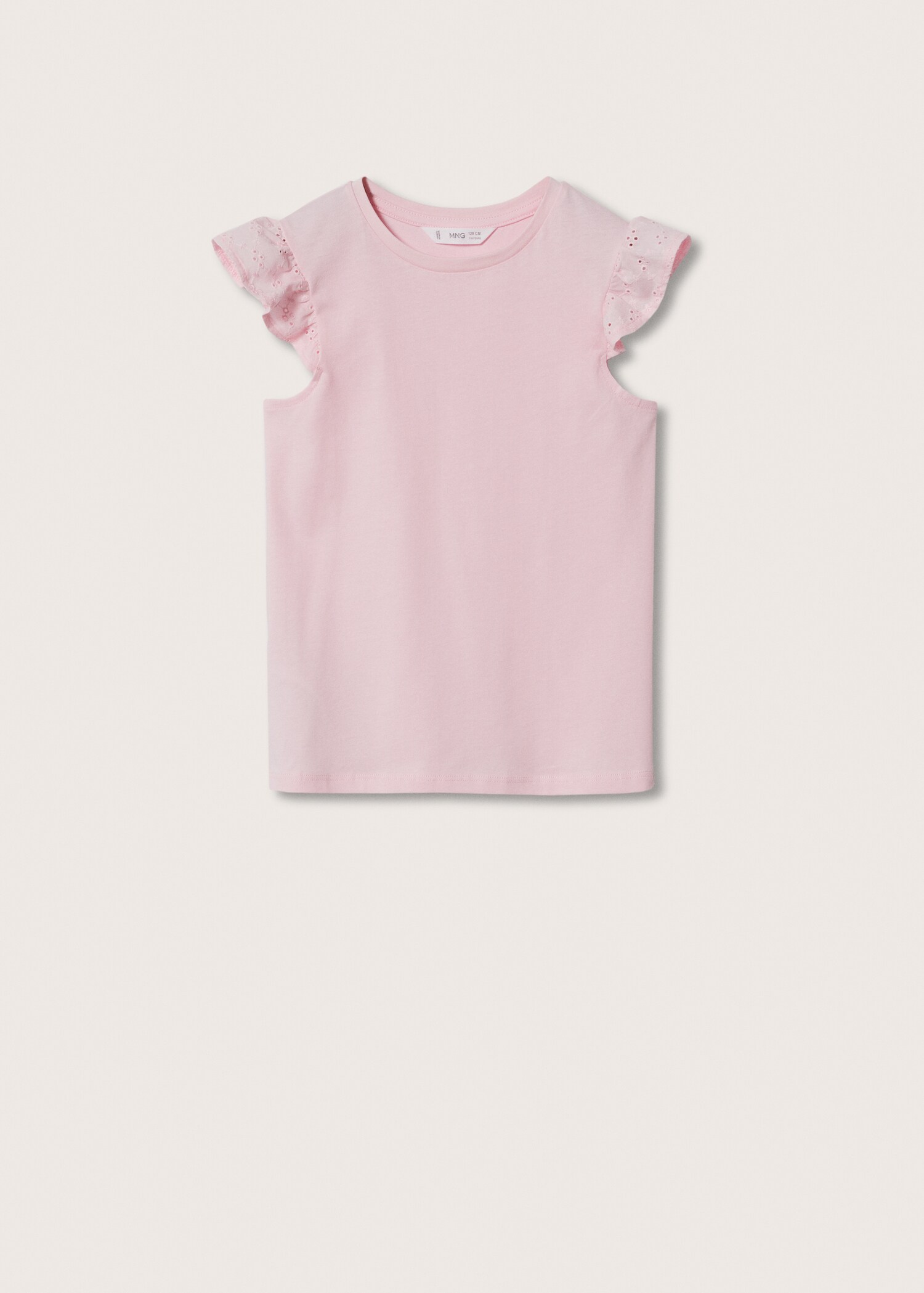 T-Shirt mit bestickten Volants - Artikel ohne Model