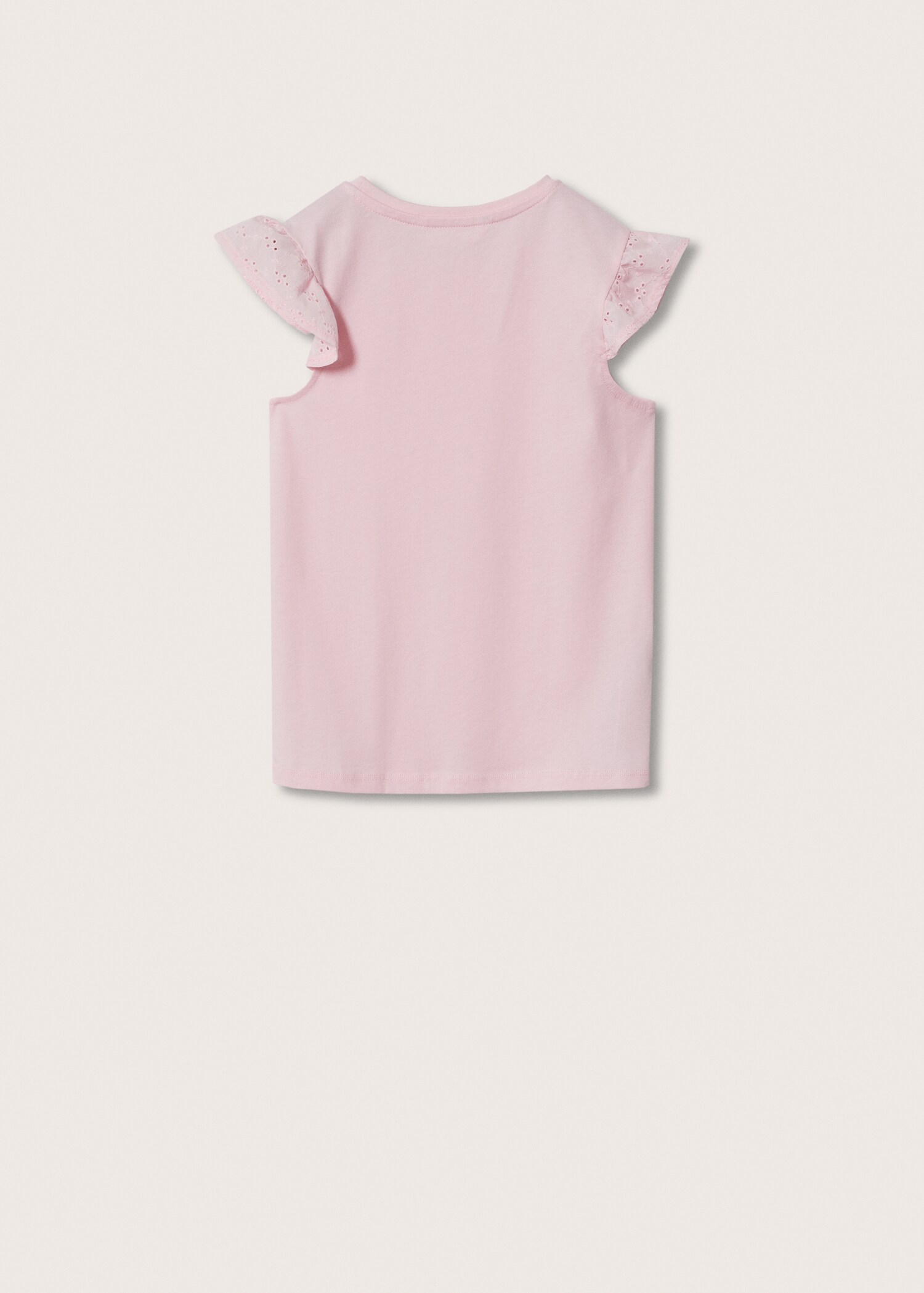 T-Shirt mit bestickten Volants - Rückseite des Artikels