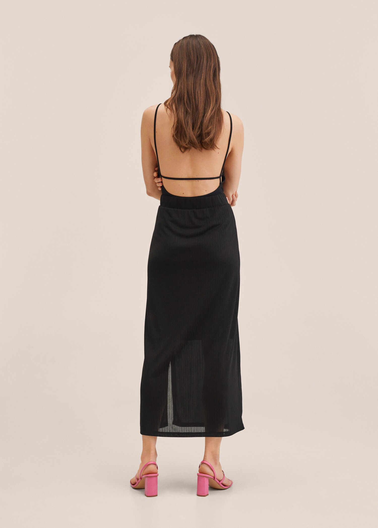 Slit knitted skirt - Reverse of the article