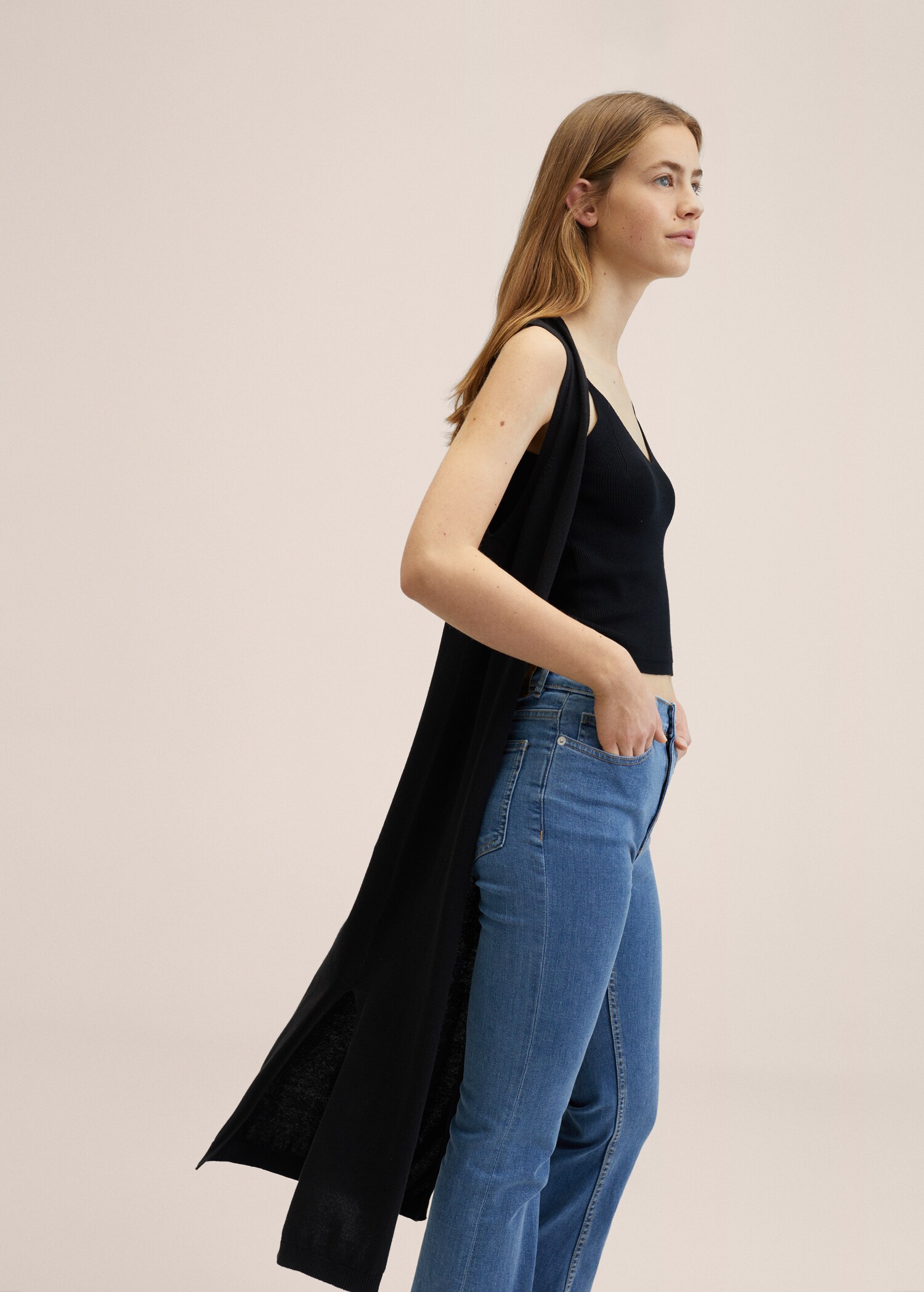 Gilet maille coton - Plan moyen