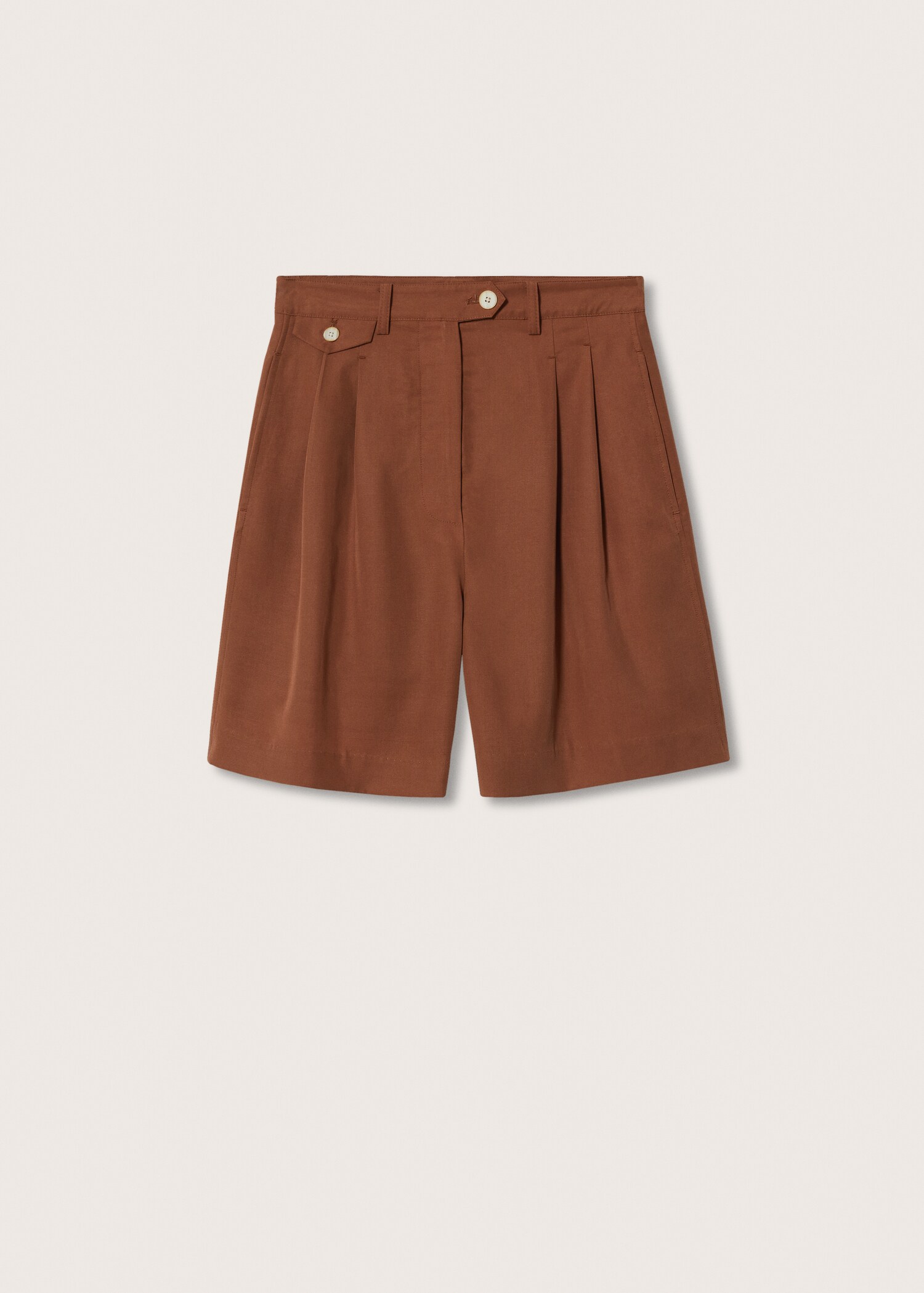 Lyocell shorts with buttons - Article without model
