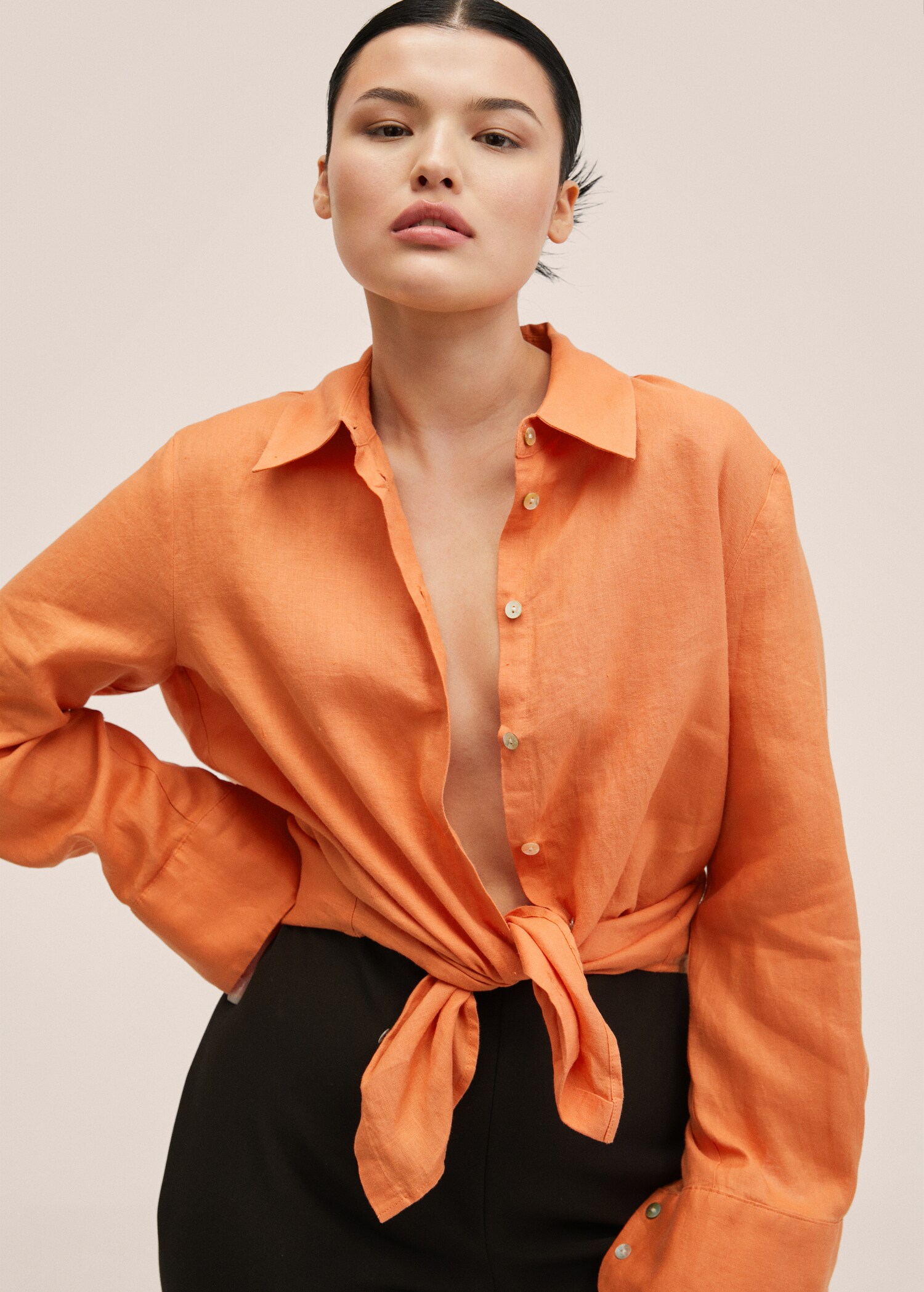 Linen 100% shirt - Details of the article 3