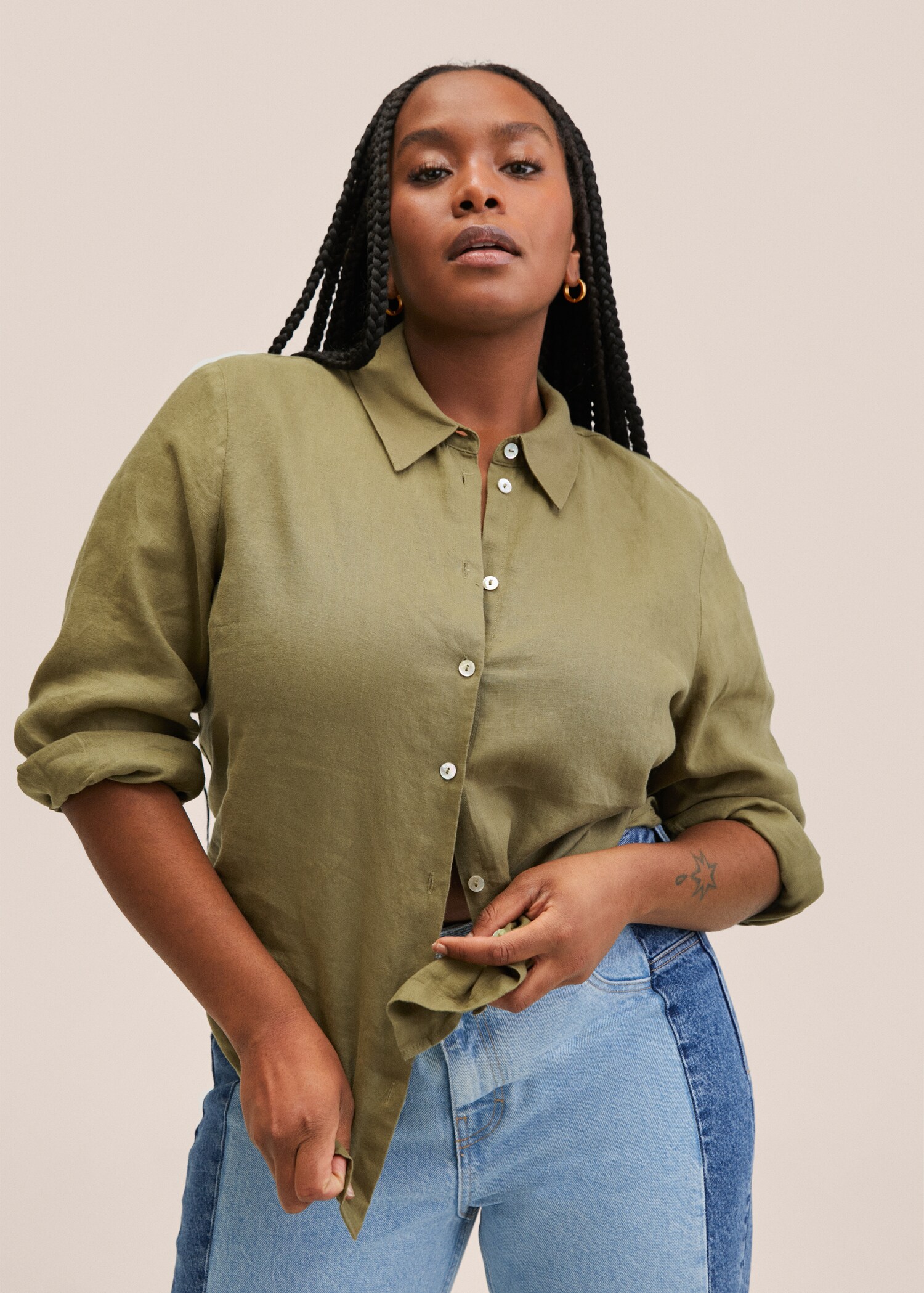 Linen 100% shirt - Details of the article 3