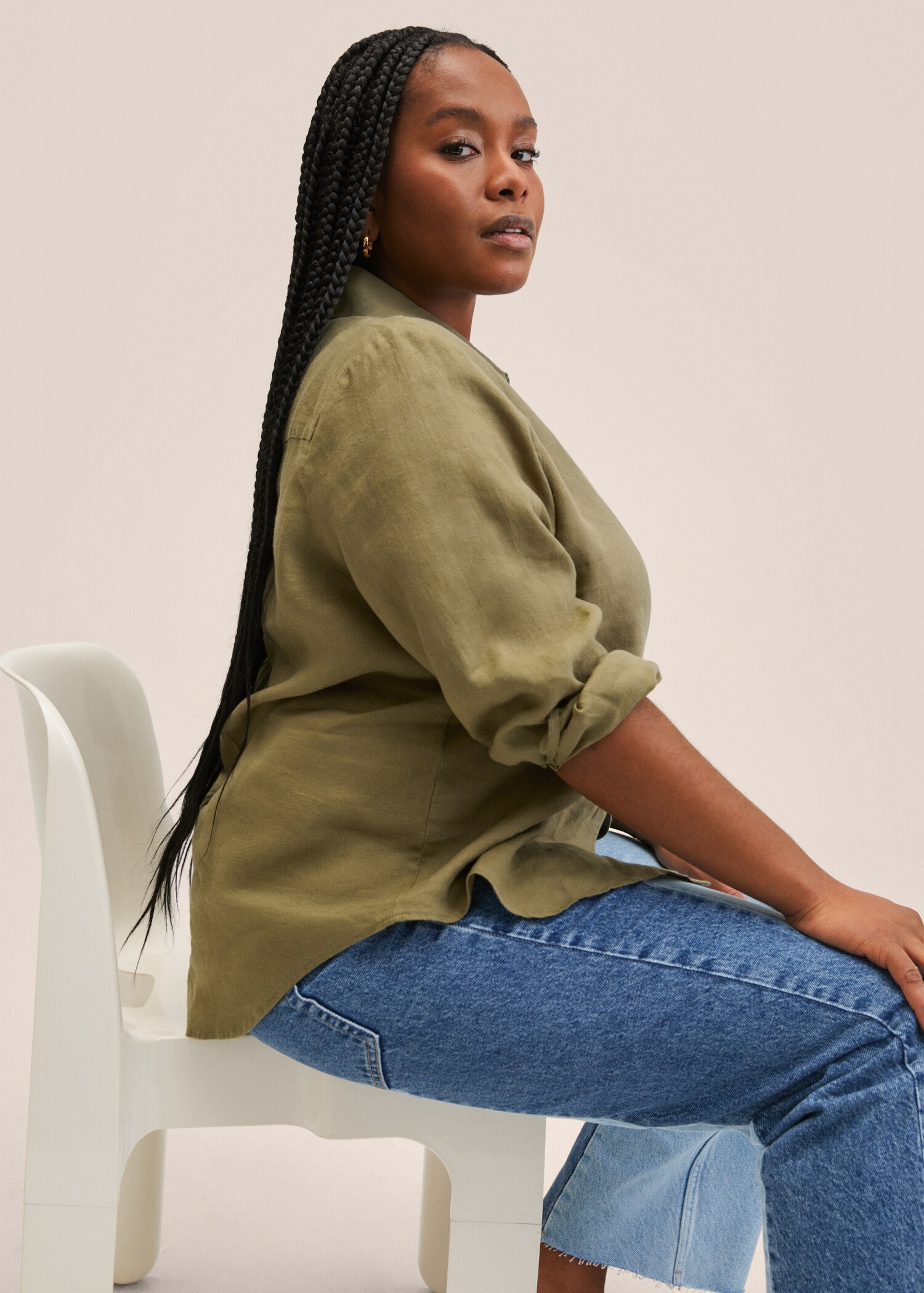 Linen 100% shirt - Details of the article 5