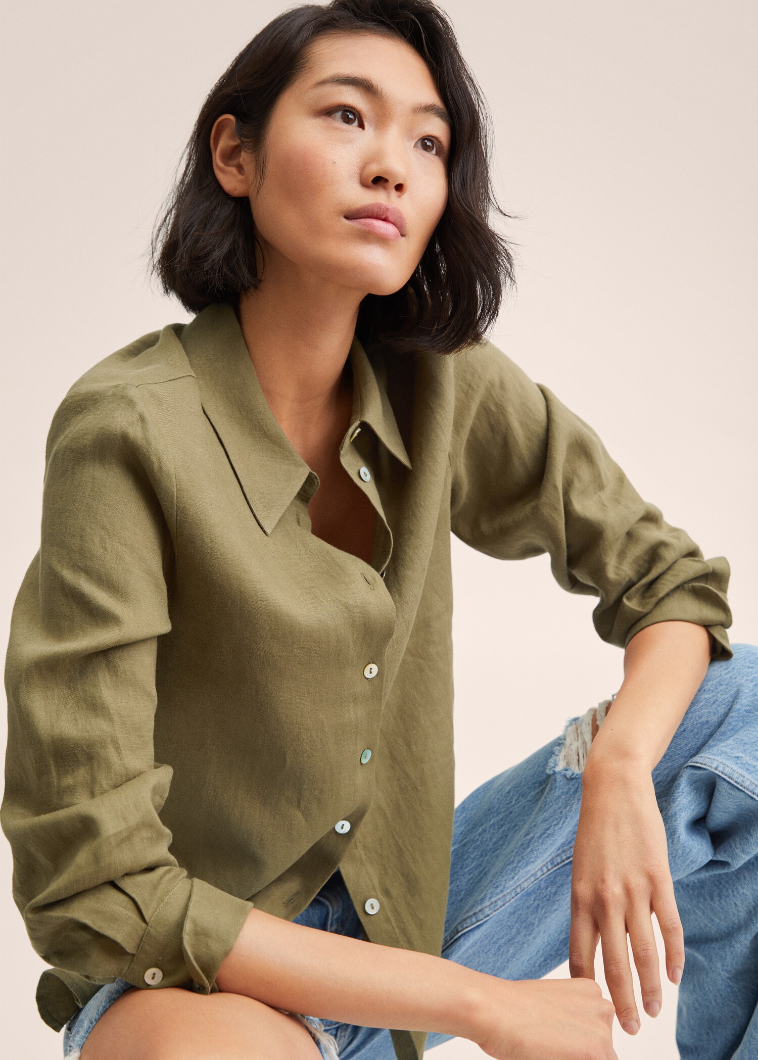 Linen 100% shirt - Details of the article 6