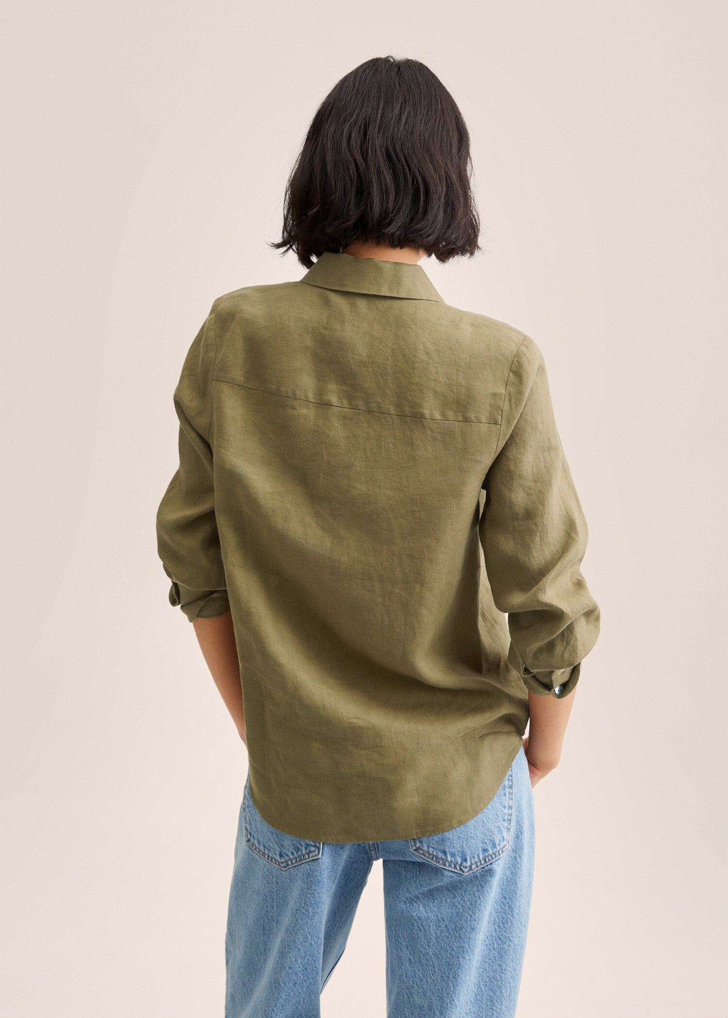 Linen 100% shirt - Reverse of the article