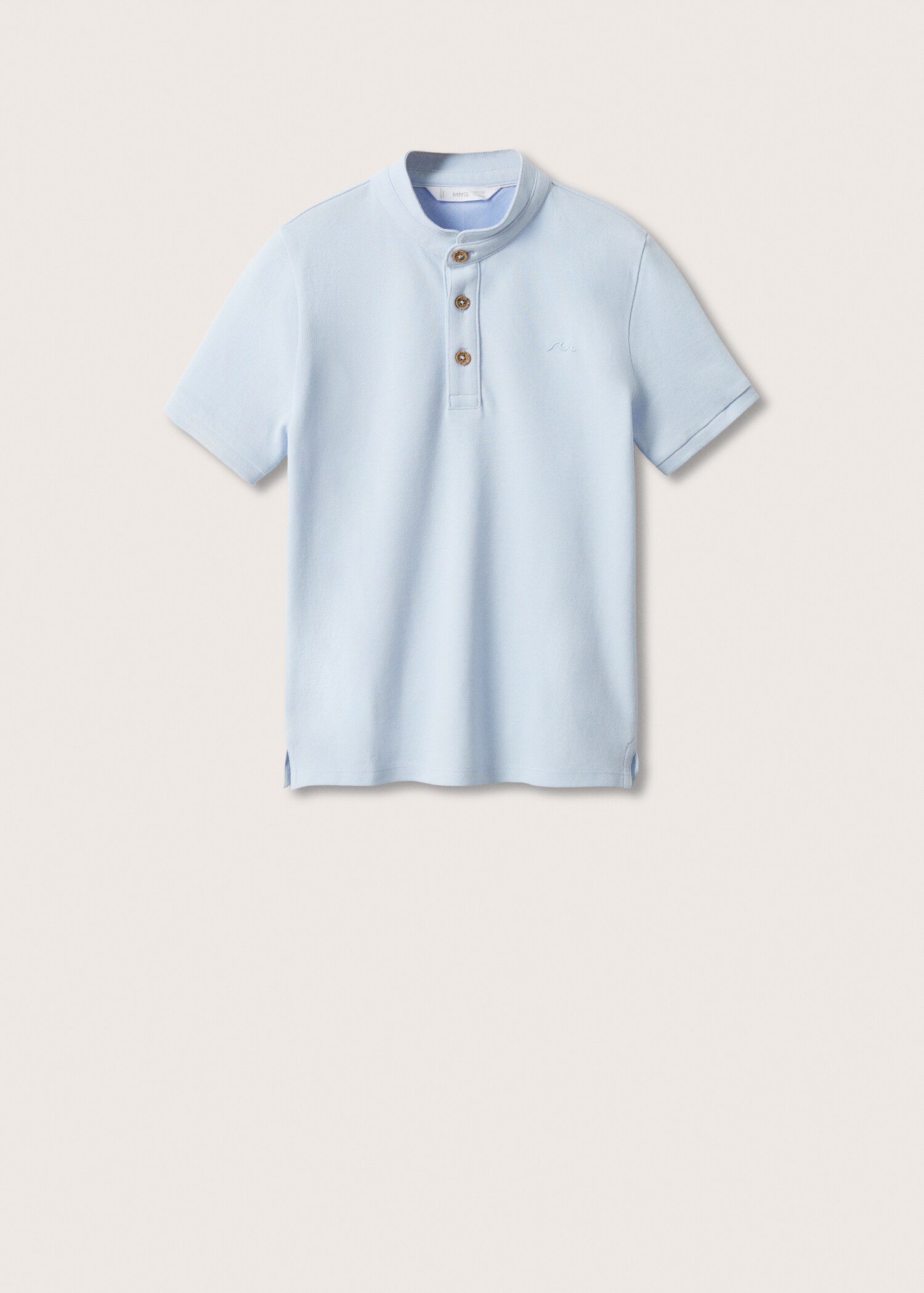 Mao collar cotton polo - Article without model