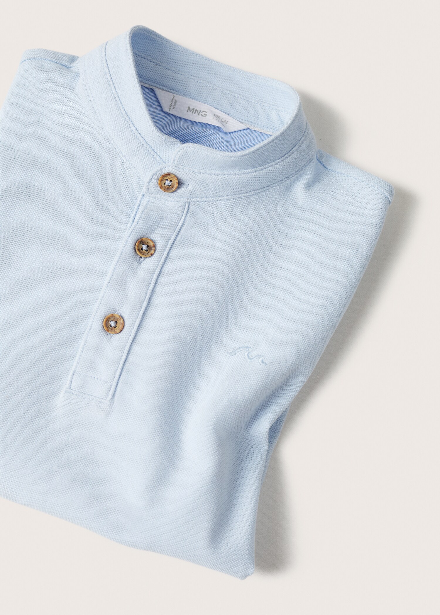 Mao collar cotton polo - Details of the article 8
