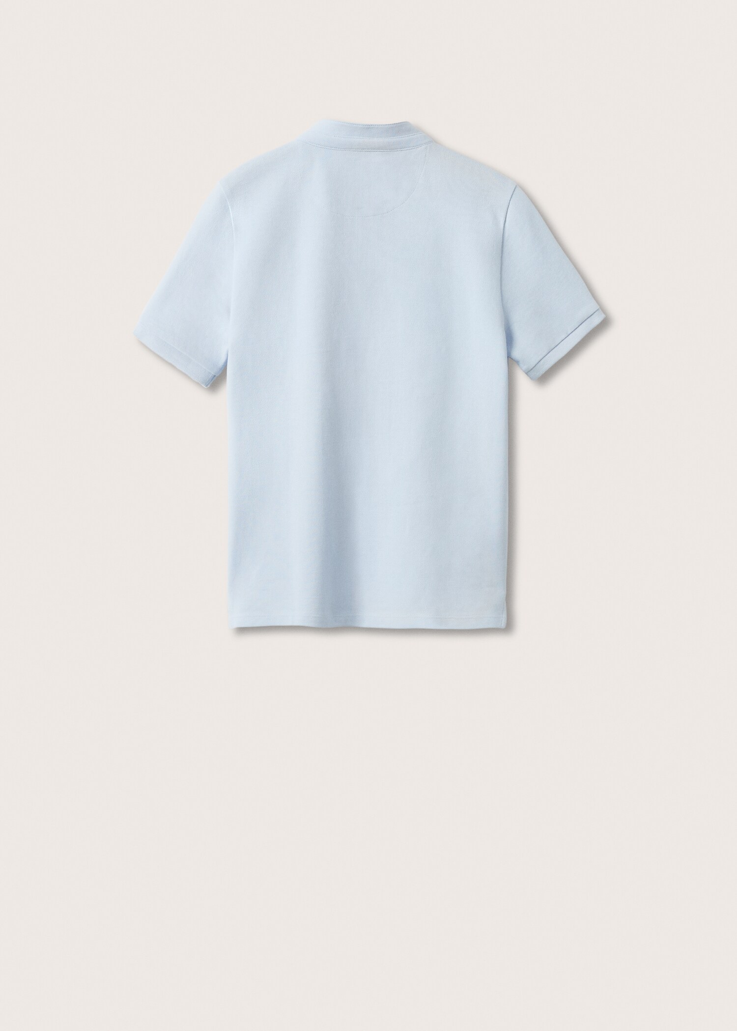 Mao collar cotton polo - Reverse of the article