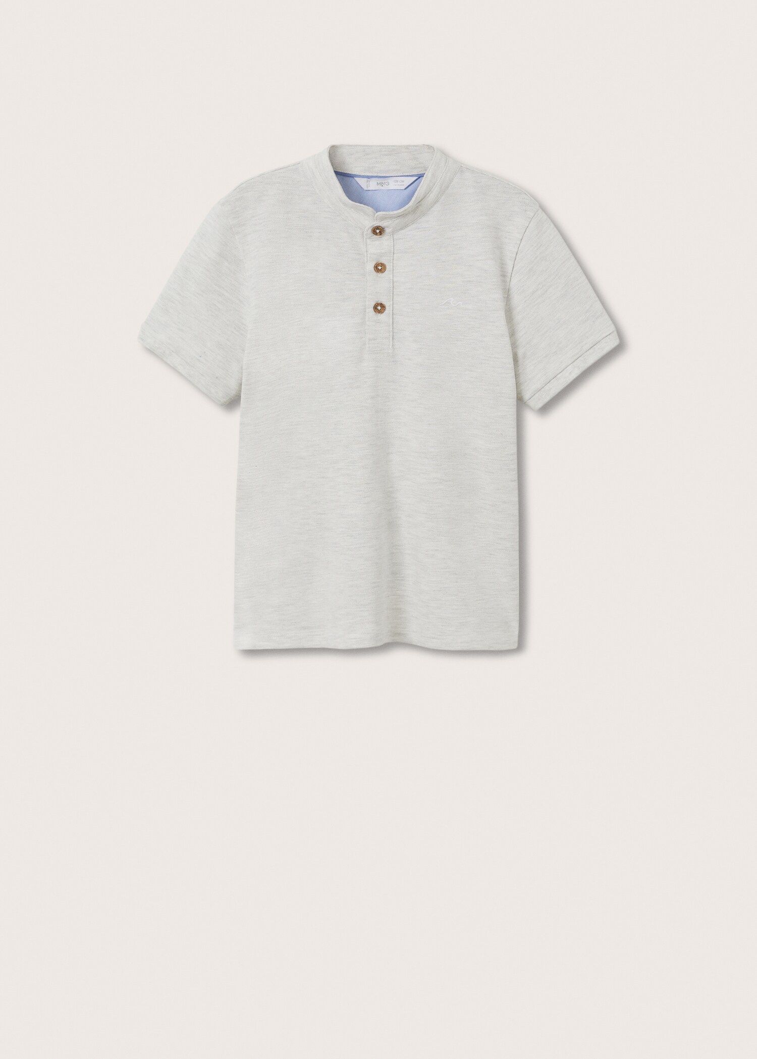 Mao collar cotton polo - Article without model