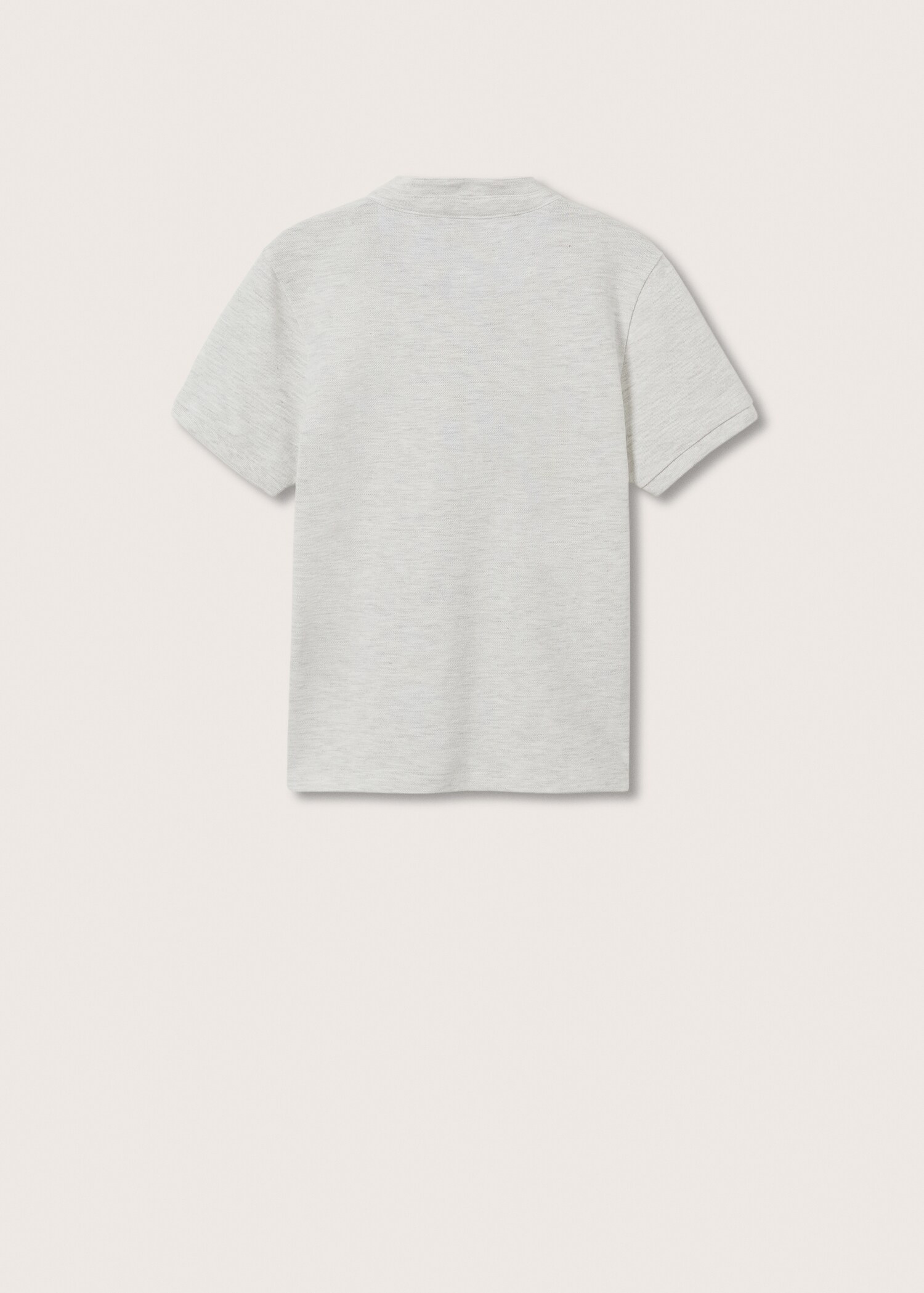 Mao collar cotton polo - Reverse of the article