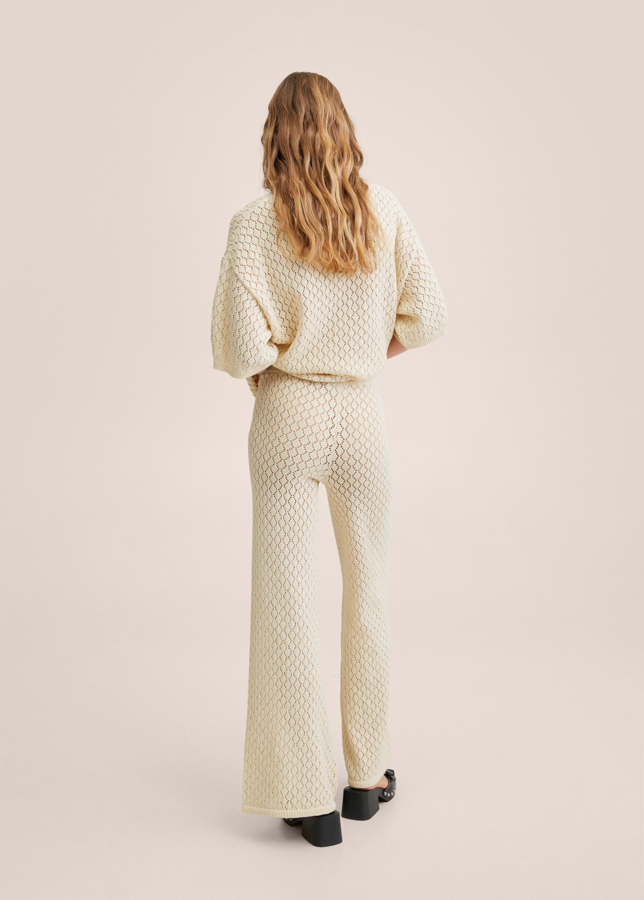Openwork knit trousers - Reverse of the article