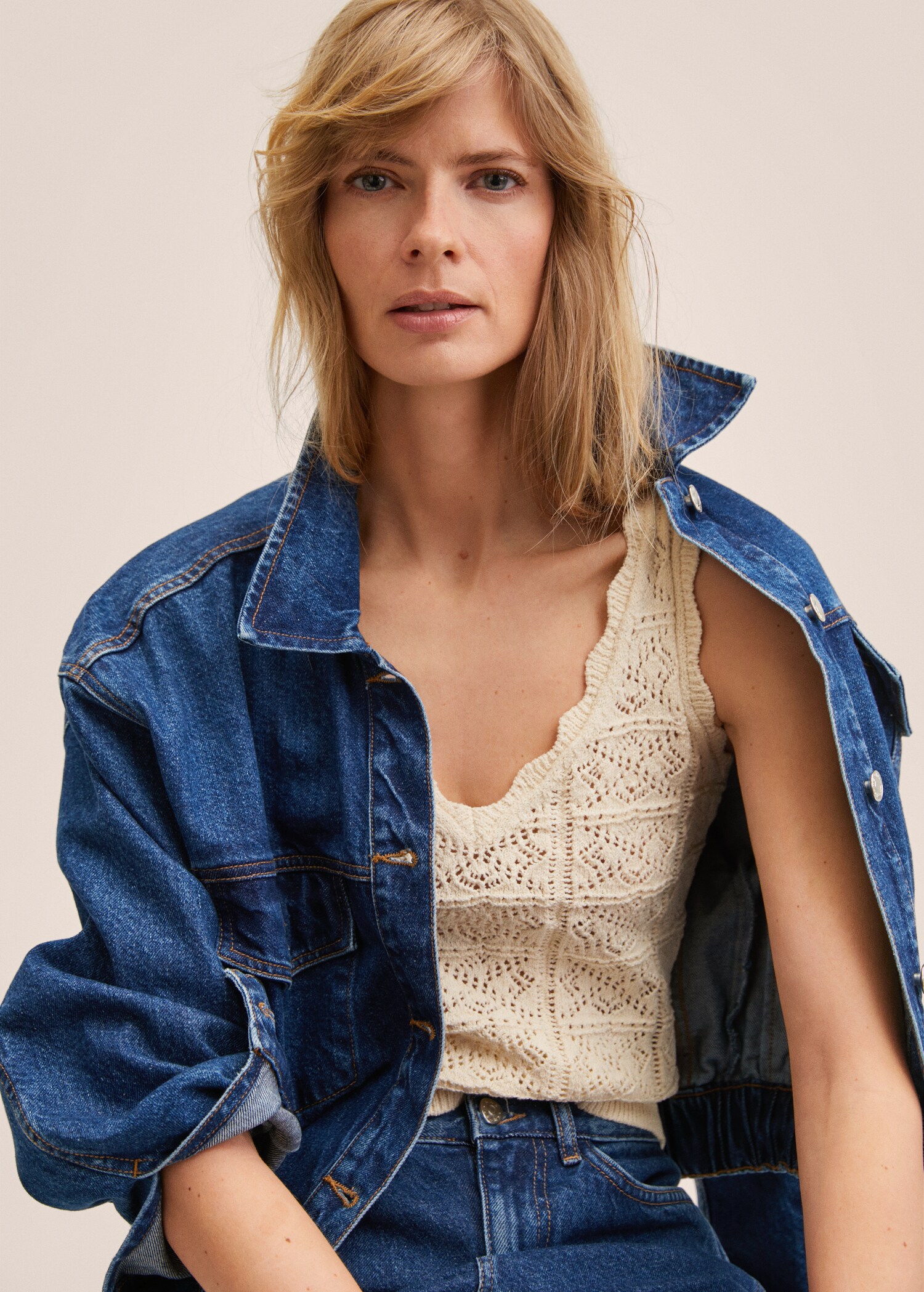 Openwork knit top - Details of the article 2