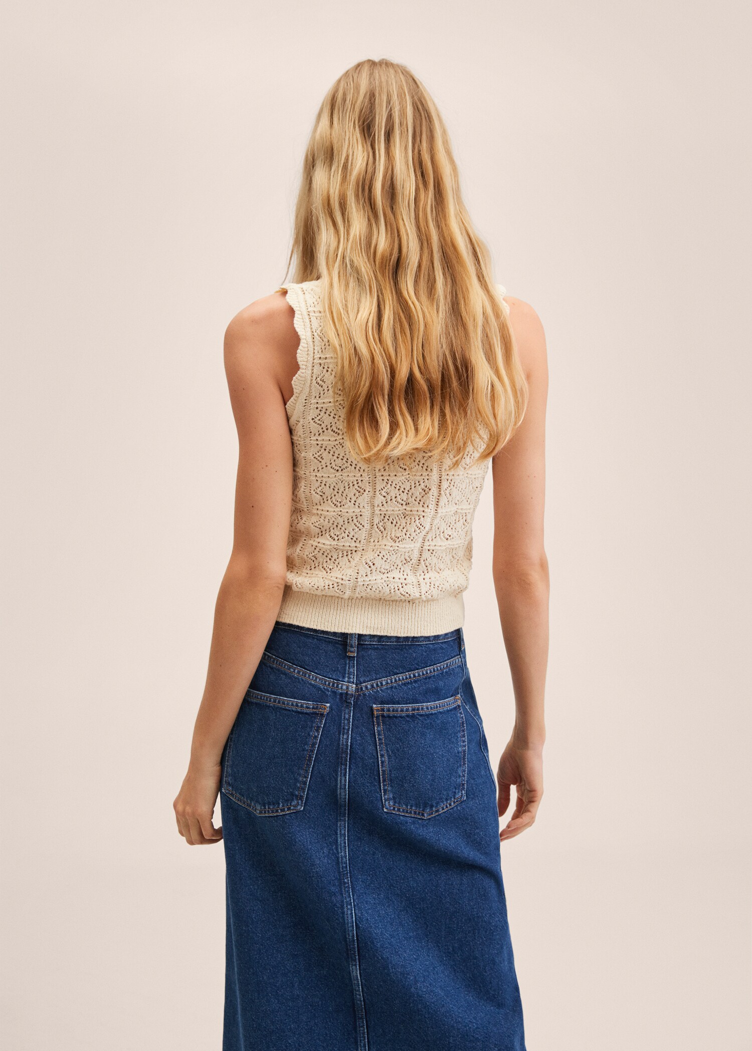 Openwork knit top - Reverse of the article