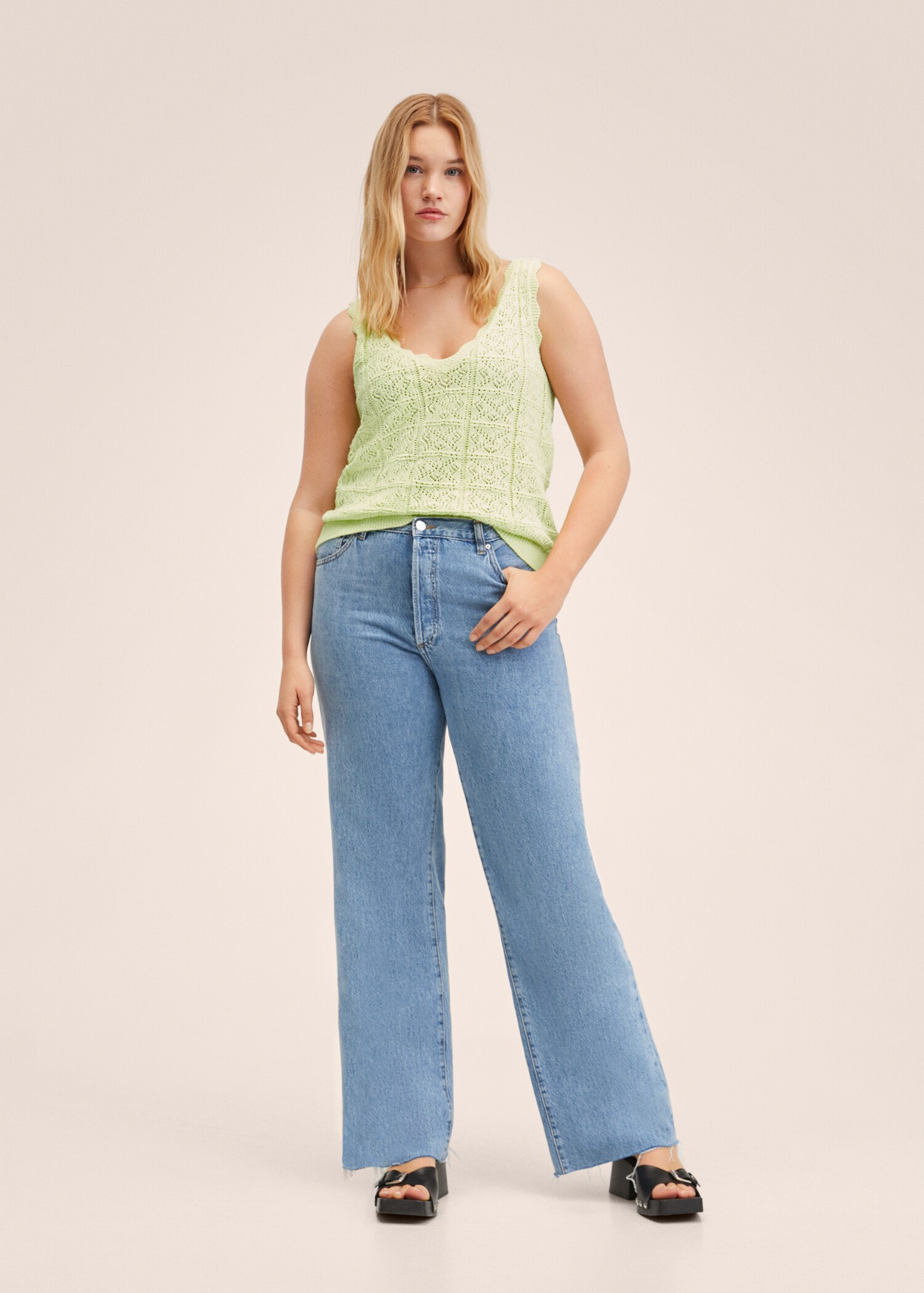 Openwork knit top - Details of the article 3