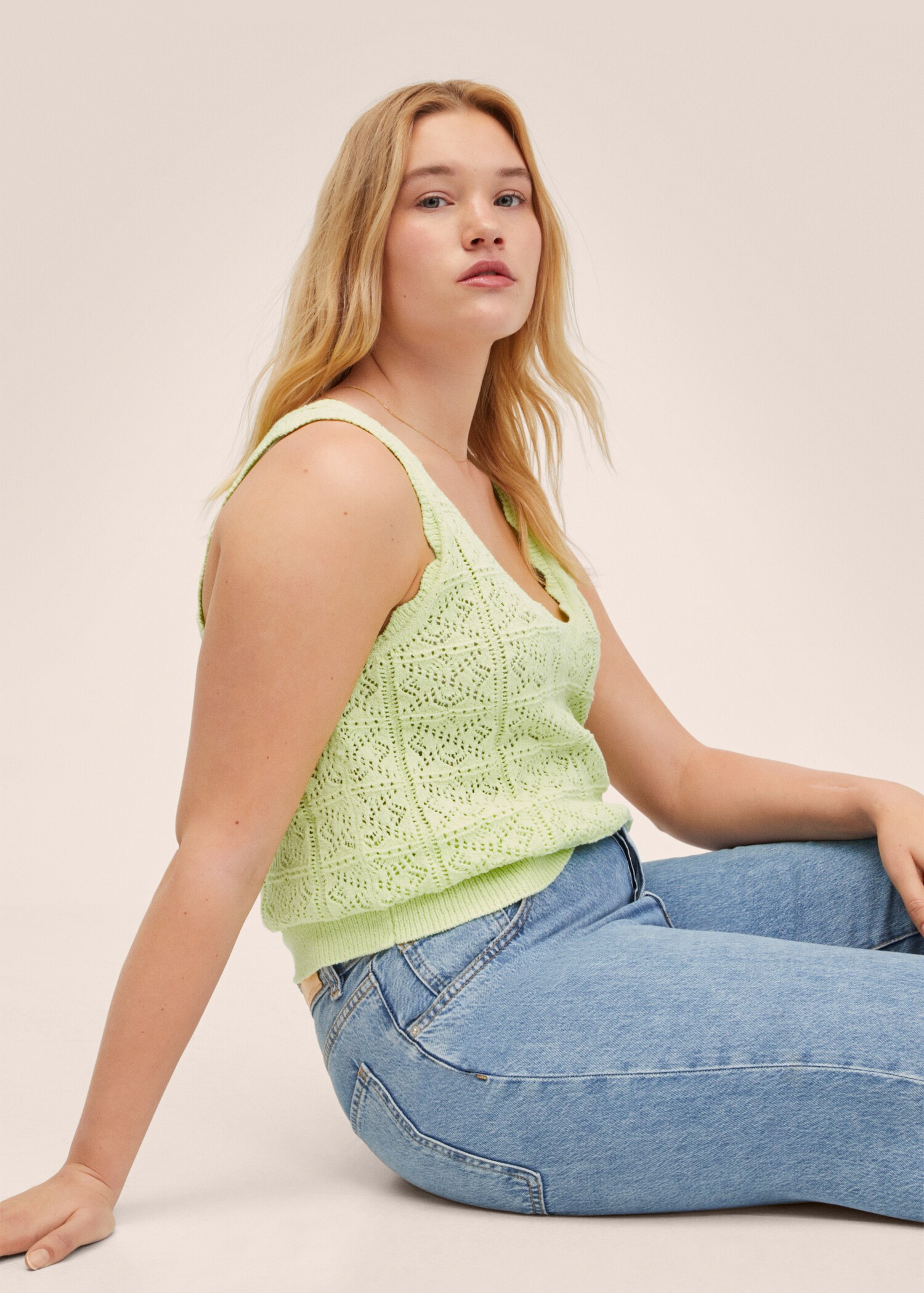 Openwork knit top - Details of the article 5