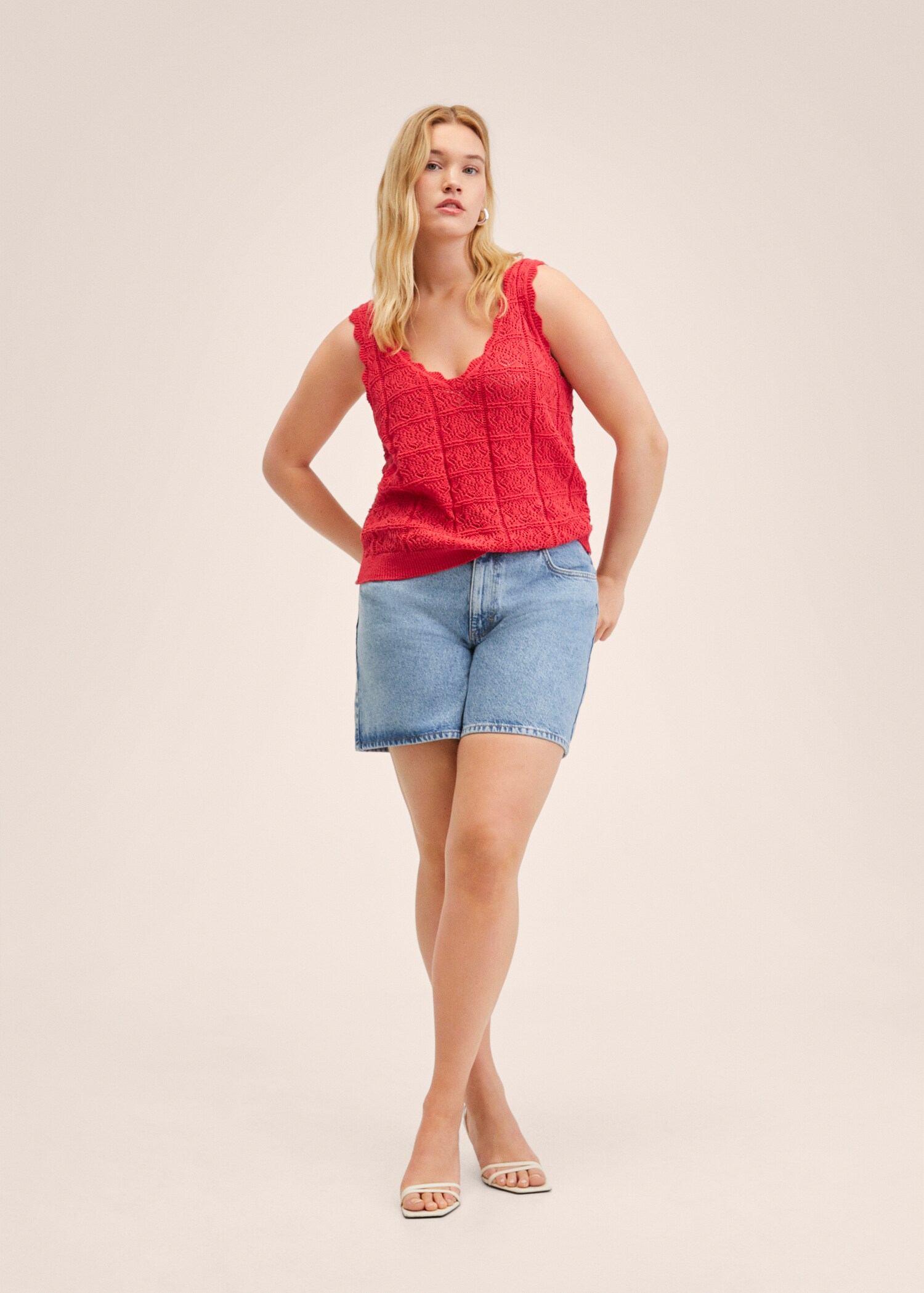 Openwork knit top - Details of the article 3