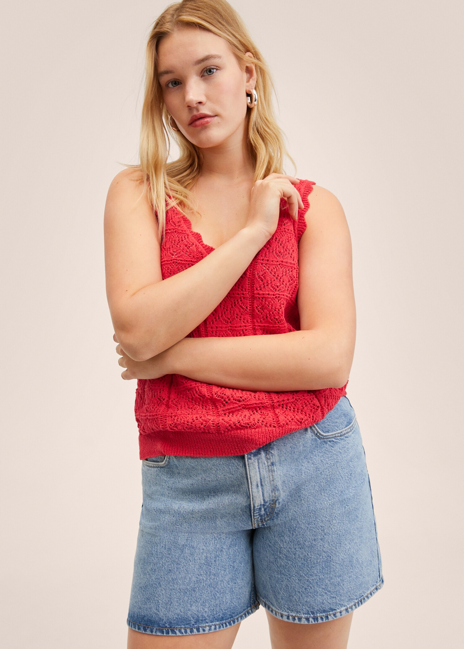 Openwork knit top - Details of the article 5