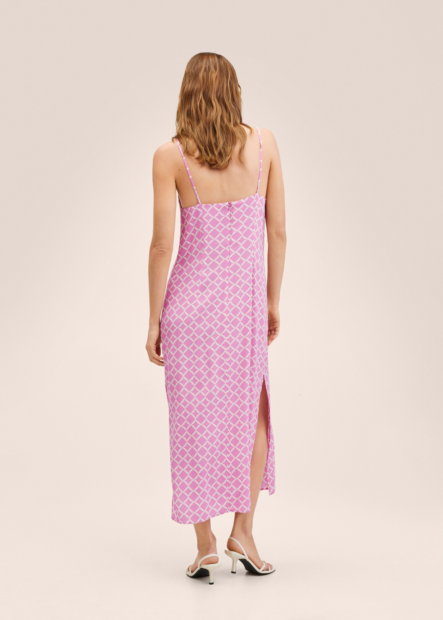 Flowy printed dress - Reverse of the article